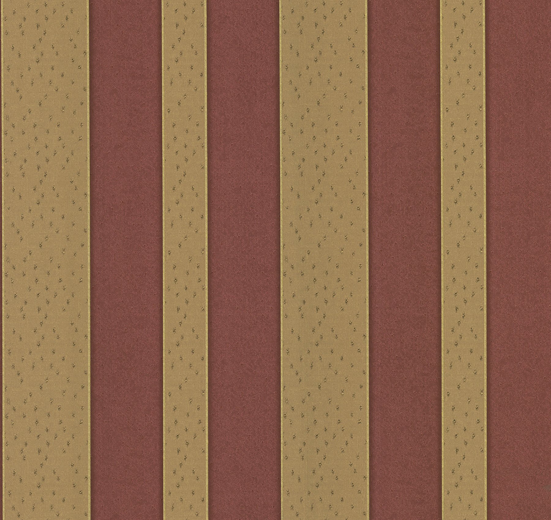 Papier peint rayé rouge Brewster pour corriger les pièces sombres et murs sans relief