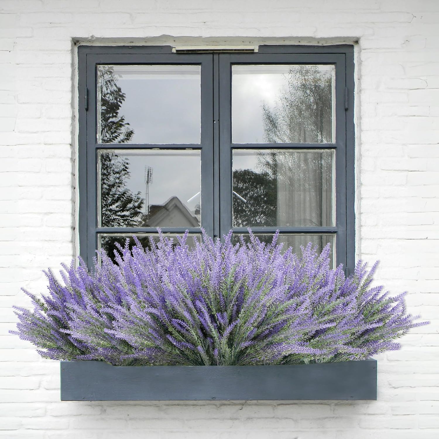 15 Bundles Artificial Lavender Outdoor Flowers Fake Plastic Purple Flower Outside UV Resistant for Home Kitchen Wedding Indoor Outdoor Decor - Image 6