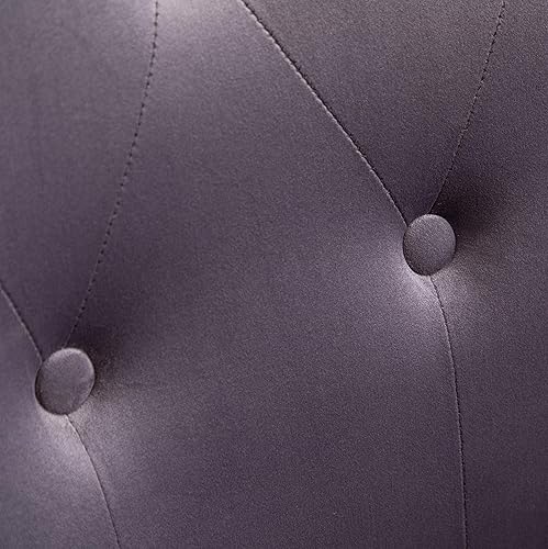 Miniatura 16 de Roundhill Furniture - Silla decorativa doarnin contemporánea de terciopelo sedoso con respaldo de botones, Tela, Amarillo