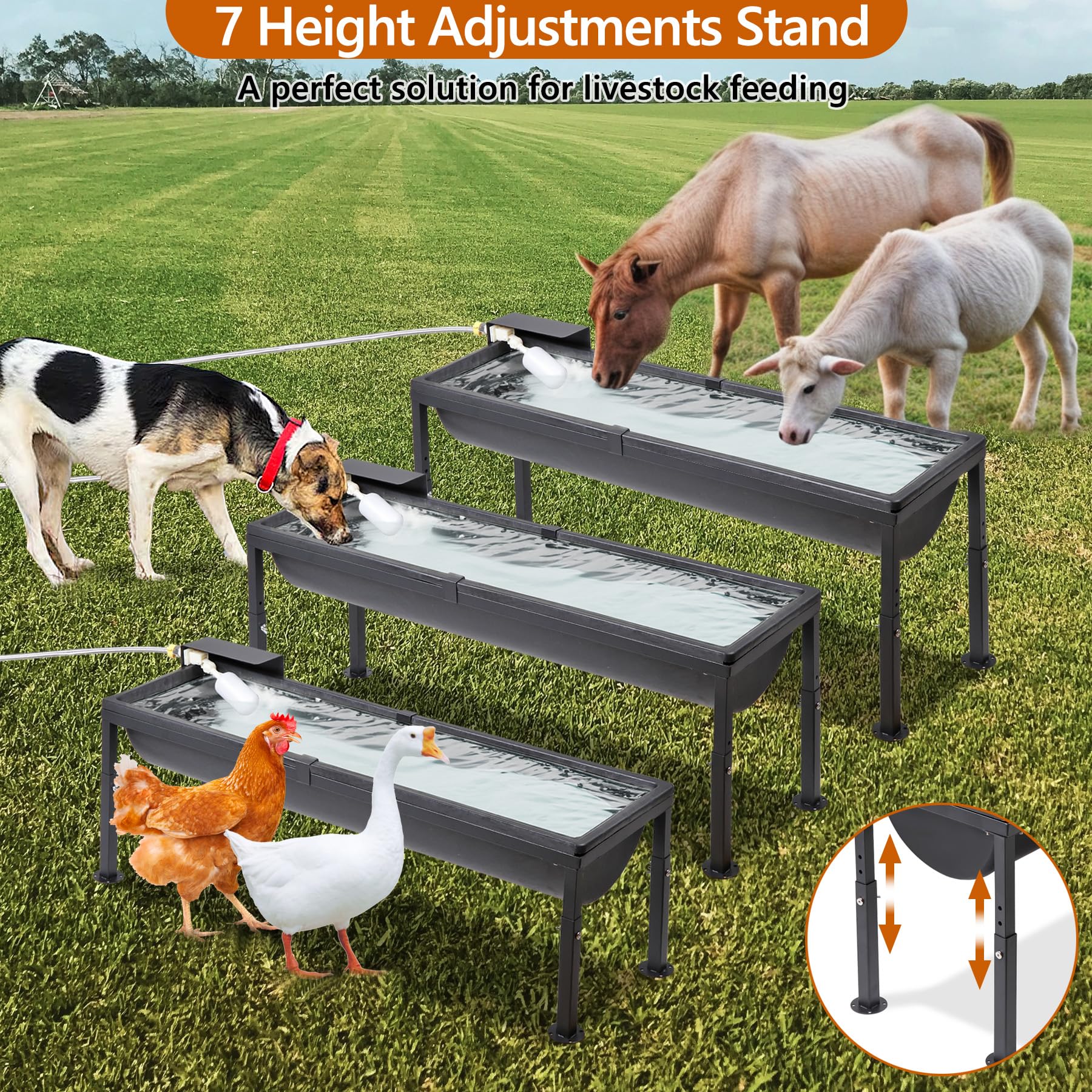 Automatischer Trinknapf Aus Edelstahl – Mit Schwimmerventil, Für Hunde, Pferde, Ziegen, 27x25x12 Cm