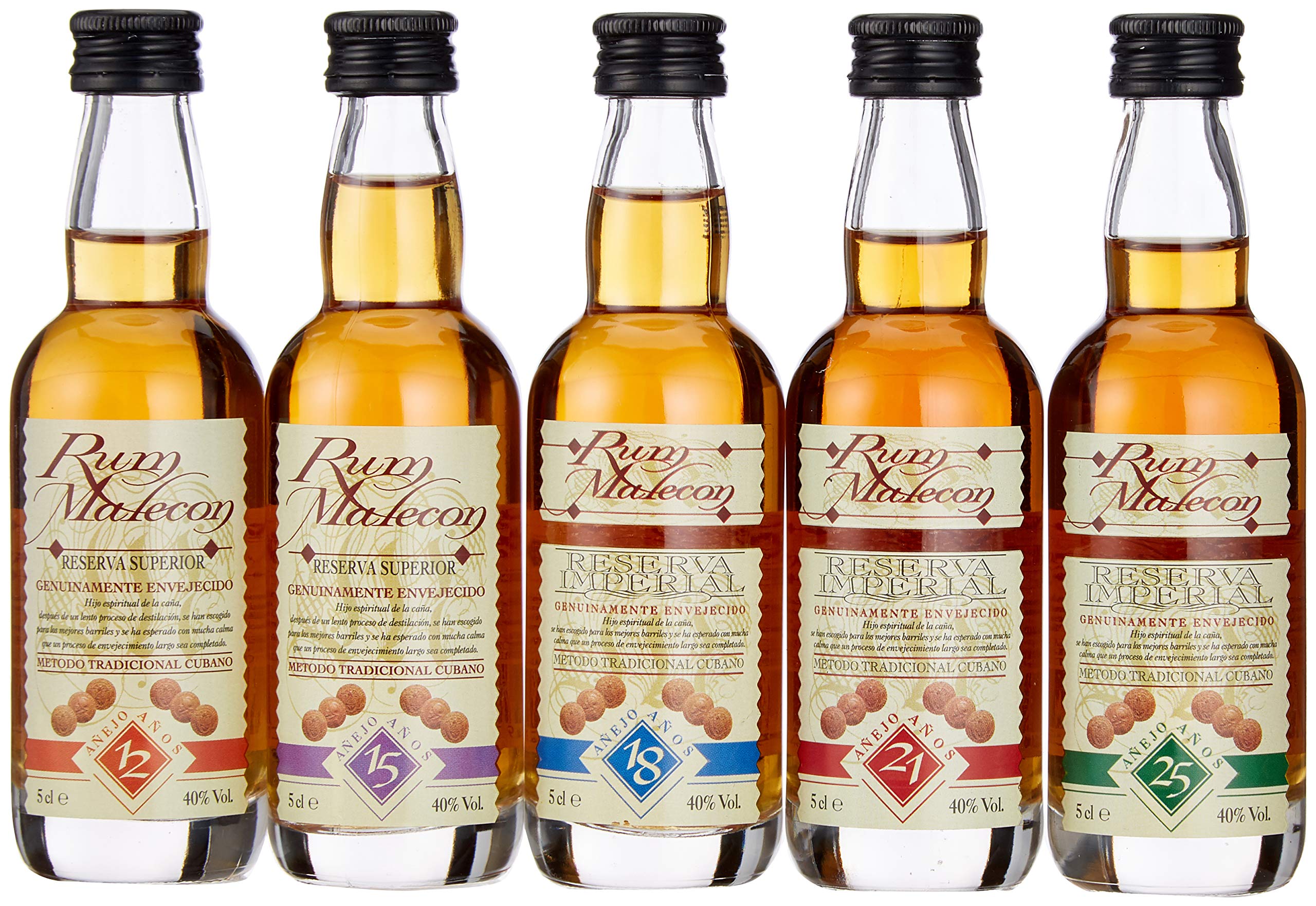 Rum Malecon Reservas Miniset mit Geschenkverpackung (5 x 0.05)