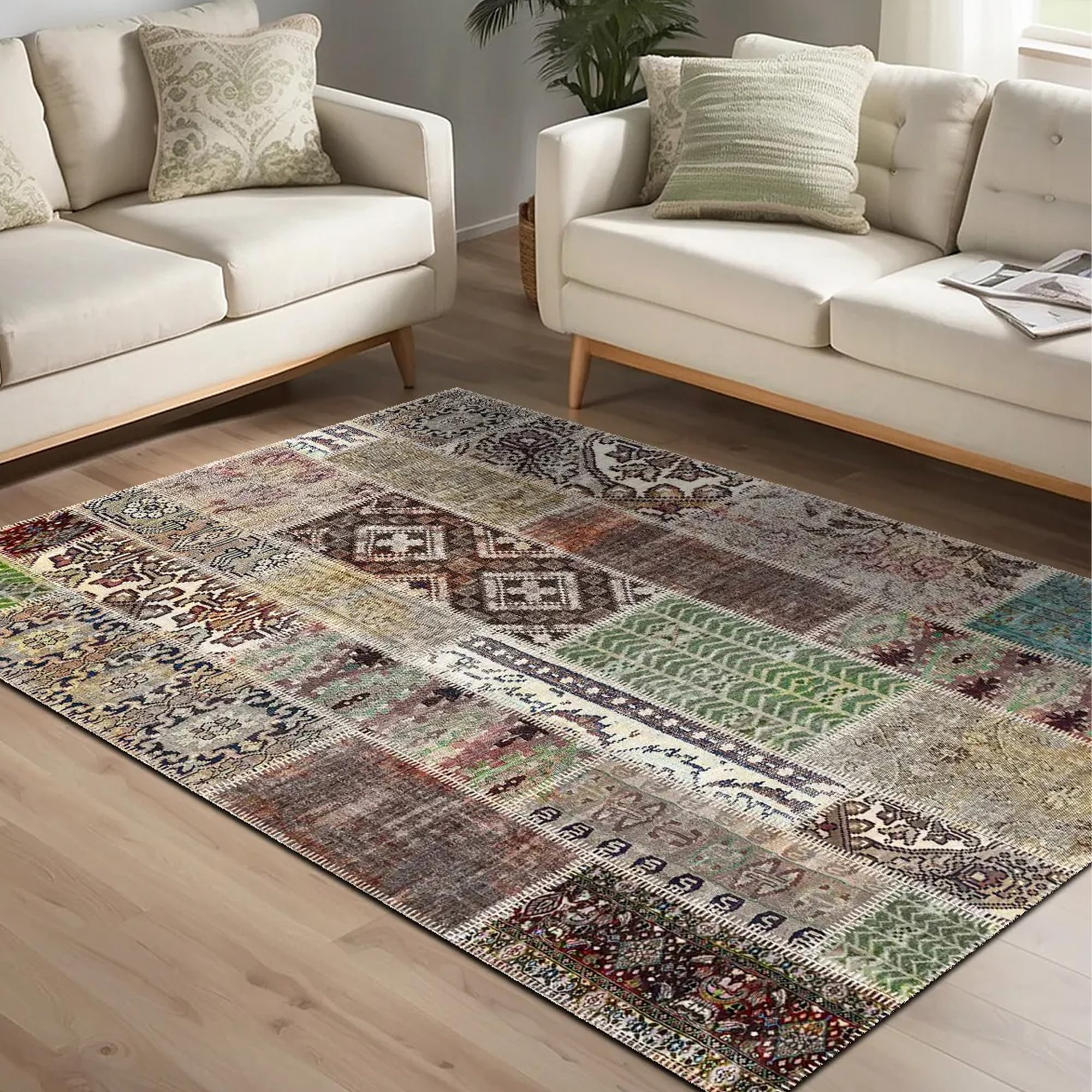 Latte Dizayn Maylin Kadife Pamuk Tabanlı Yıkanabilen Kaydırmaz Antibakteriyel Salon Halısı 60x240