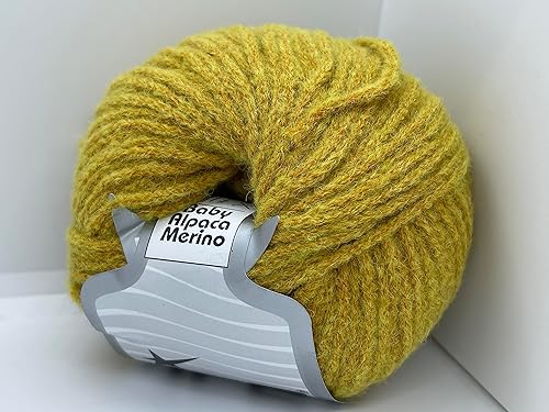 Miniatura 5 de Old Gold Baby Alpaca - Hilo de mezcla de lana merina, peinado, 1.76 onzas, 328.1 ft (109 yardas)