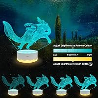 Ammonite Axolotl 3D LED éjszakai lámpa 16 szín távirányítóval gyerekeknek 3