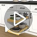 2 Tier Pull Out Cabinet Organizer, 20"W x 21"D Solid Wood Heavy-Duty Base Bottom Assembly Slide out Drawer Shel Cabinet Organization for Kitchen, Pantry, Bathroom