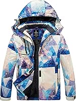 Vista 22 de wantdo Chaqueta de esquí impermeable de montaña para mujer, chaqueta de lluvia resistente al viento, abrigo cálido con capucha para invierno