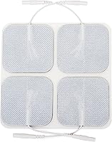 Vista 2 de reserv Almohadillas de electrodos autoadhesivas reutilizables premium de 2" x 2" para unidad TENS/EMS, almohadillas con respaldo de tela con gel