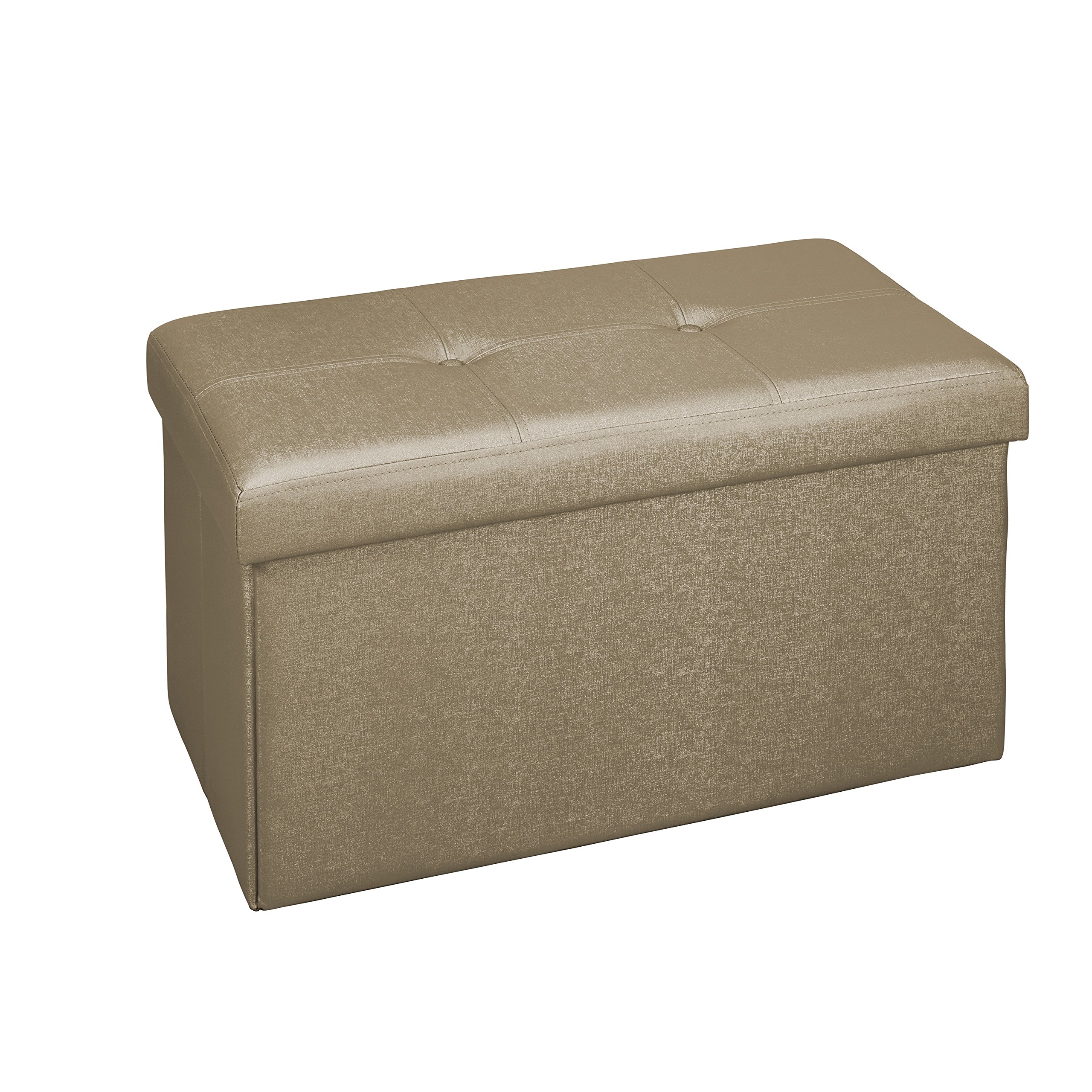 SimplifyStorage Ottoman, Double, Bronze