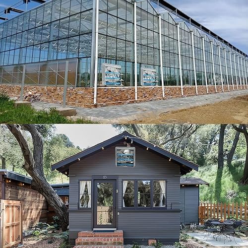 Miniatura 7 de Persiana de aluminio de 12 pulgadas con ventilador montado en la pared, adecuado para sótano, invernadero, cobertizo, ático, garaje con cable de