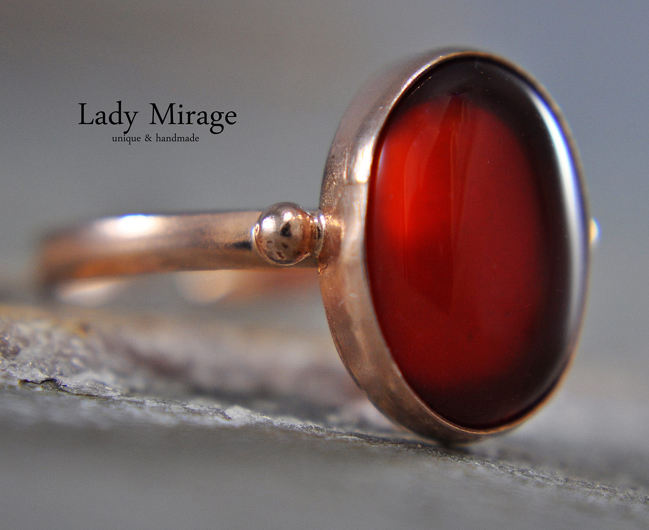 925 Sterling Silber - Achat Ring - Größenverstellbar - rosévergoldet - Edelstein - Braun - Oval - Geschenk für Mama - Geburtstagsgeschenk - Silberring - Geschenk für Sie - Schmuck-Geschenk