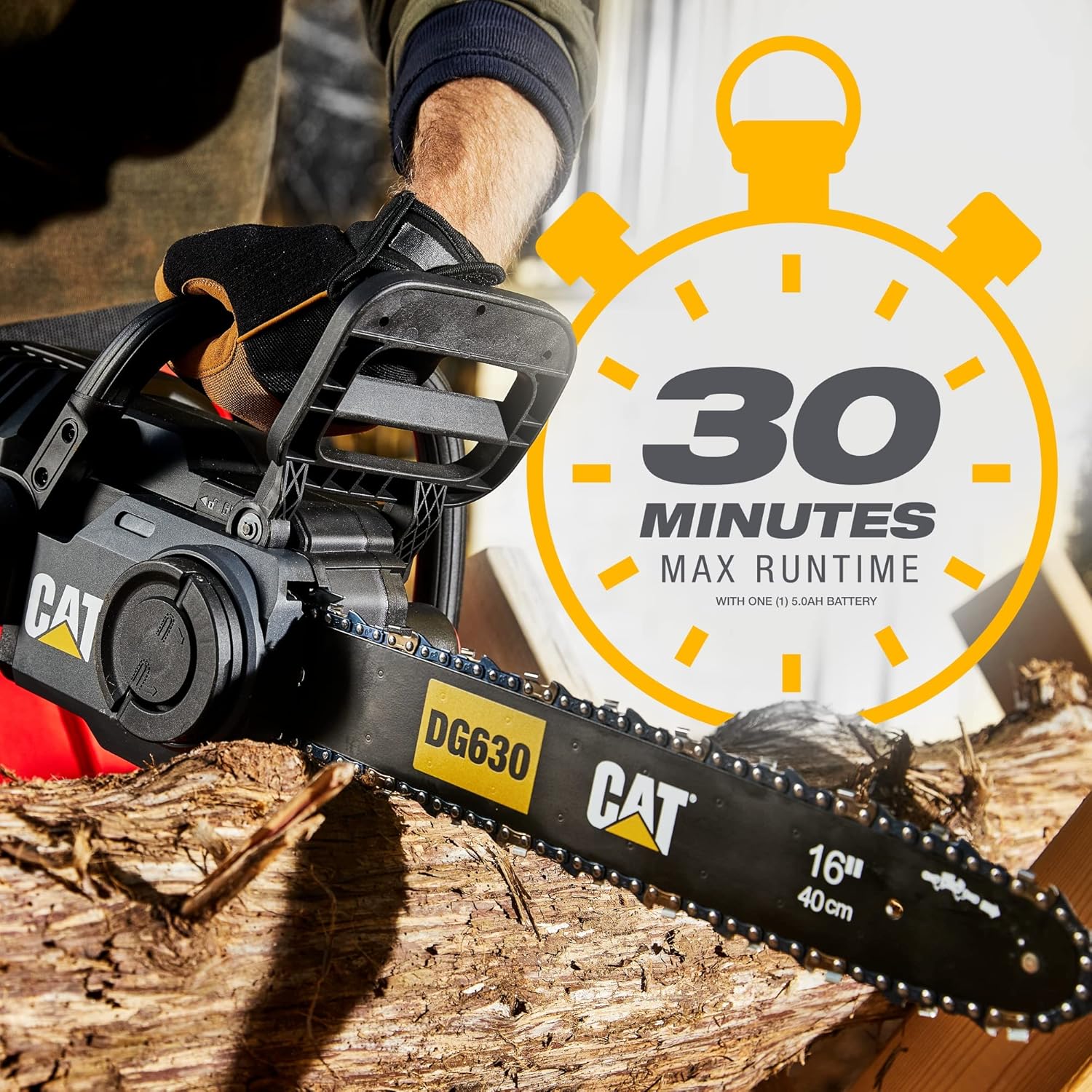 Cat® 60V 16" Brushless Chain Saw (Tool Only) - DG630.9
