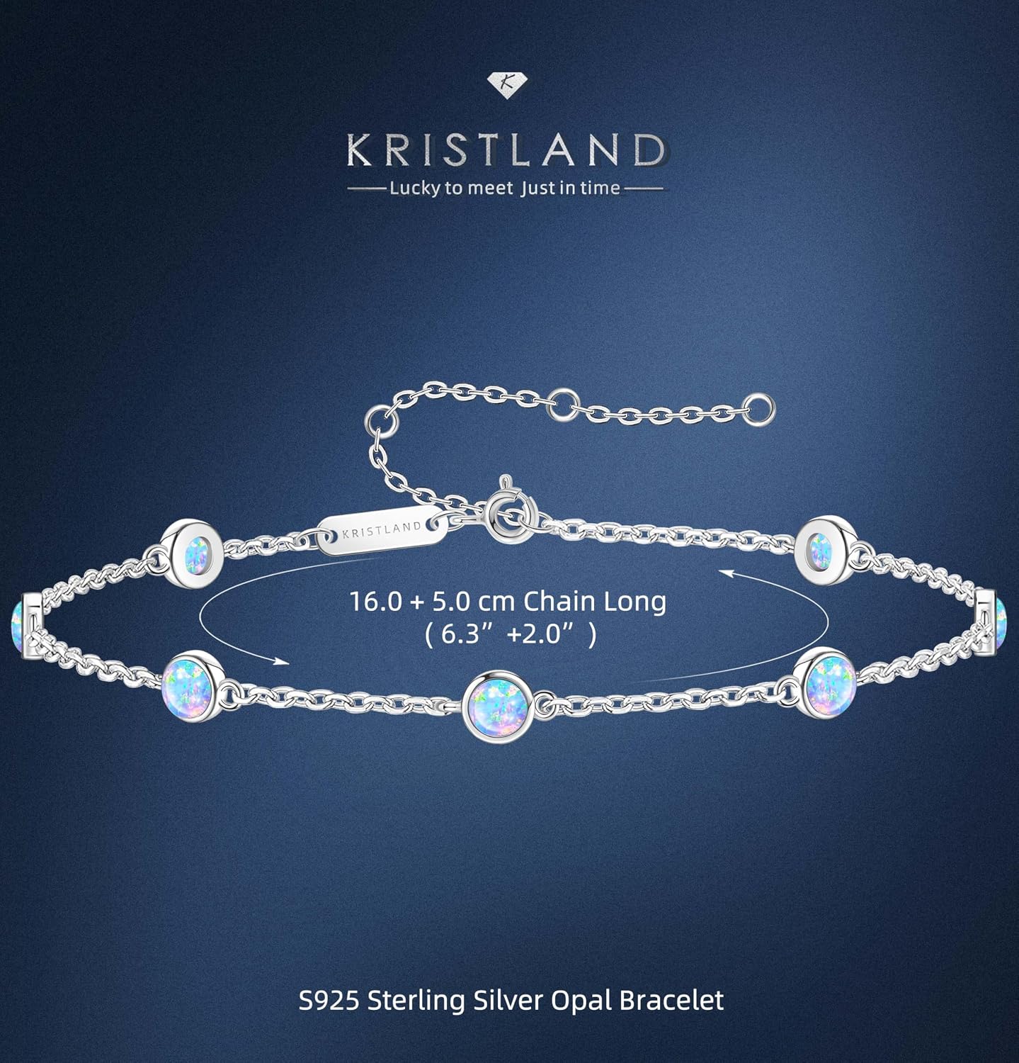 Dainty S925 Sterling Silver Round Fire Opal Bracelet for Women Gift Delicate Hand Chain Simple Style