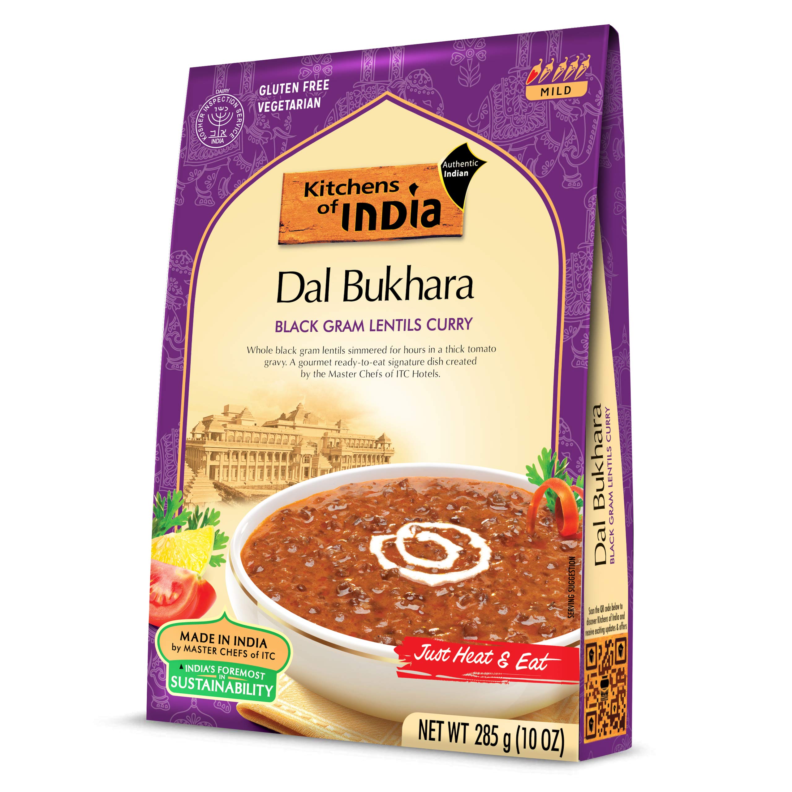 Kitchen Of India Dinner - Black Gram Lentils Curry - Dal Bukhara - 10 Oz - Case Of 6