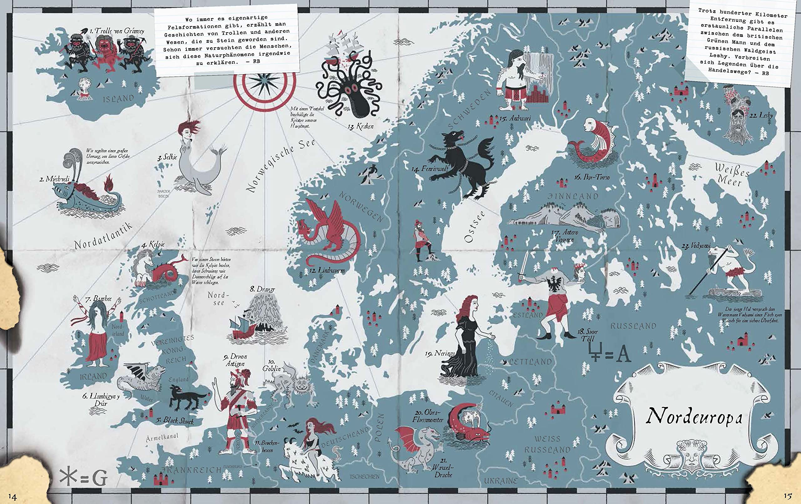 Atlas der Fabelwesen: Sagen, Legenden, Mythen aus aller Welt