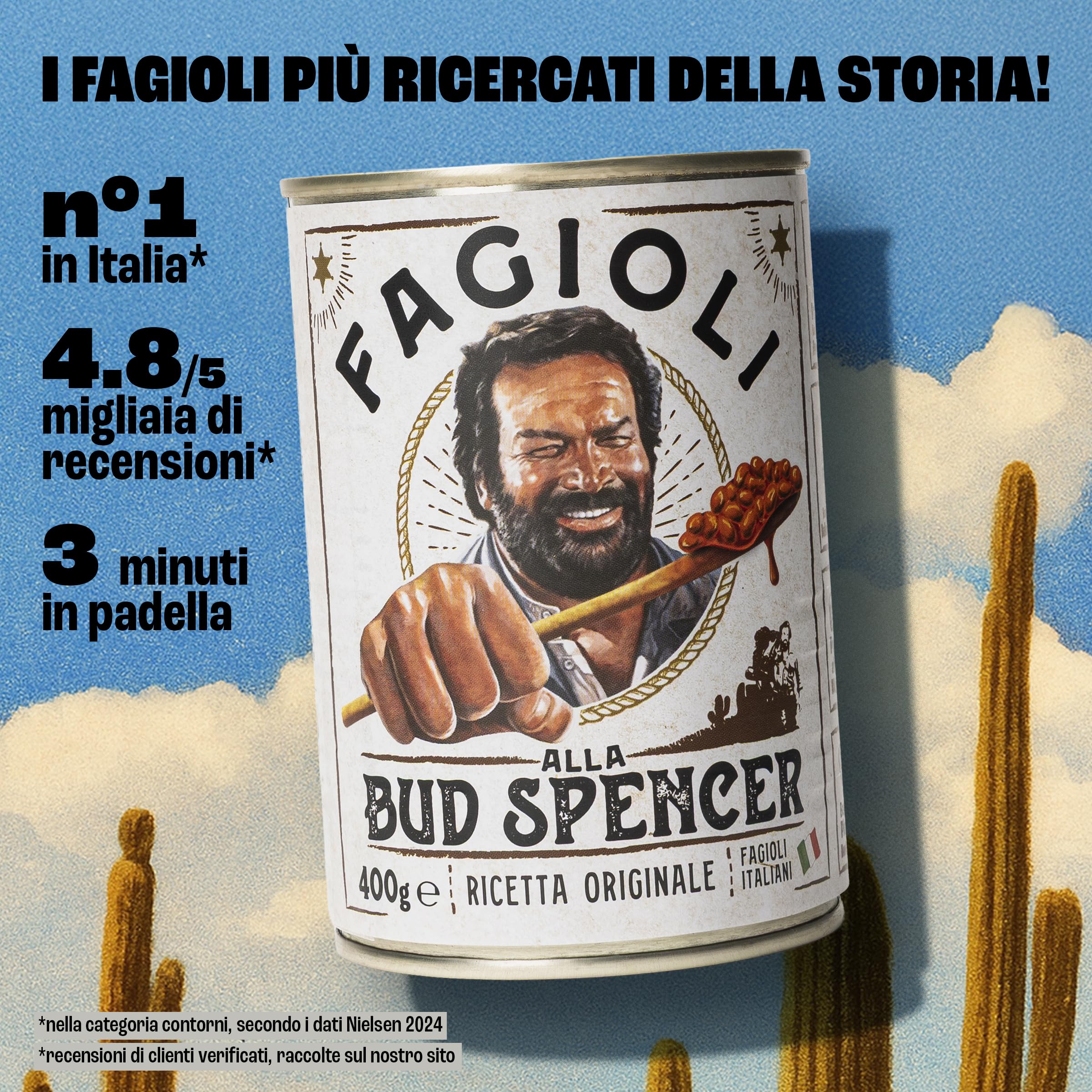 Fagioli alla Bud Spencer – Ricetta Originale (Vassoio da 12 Lattine da 400g)