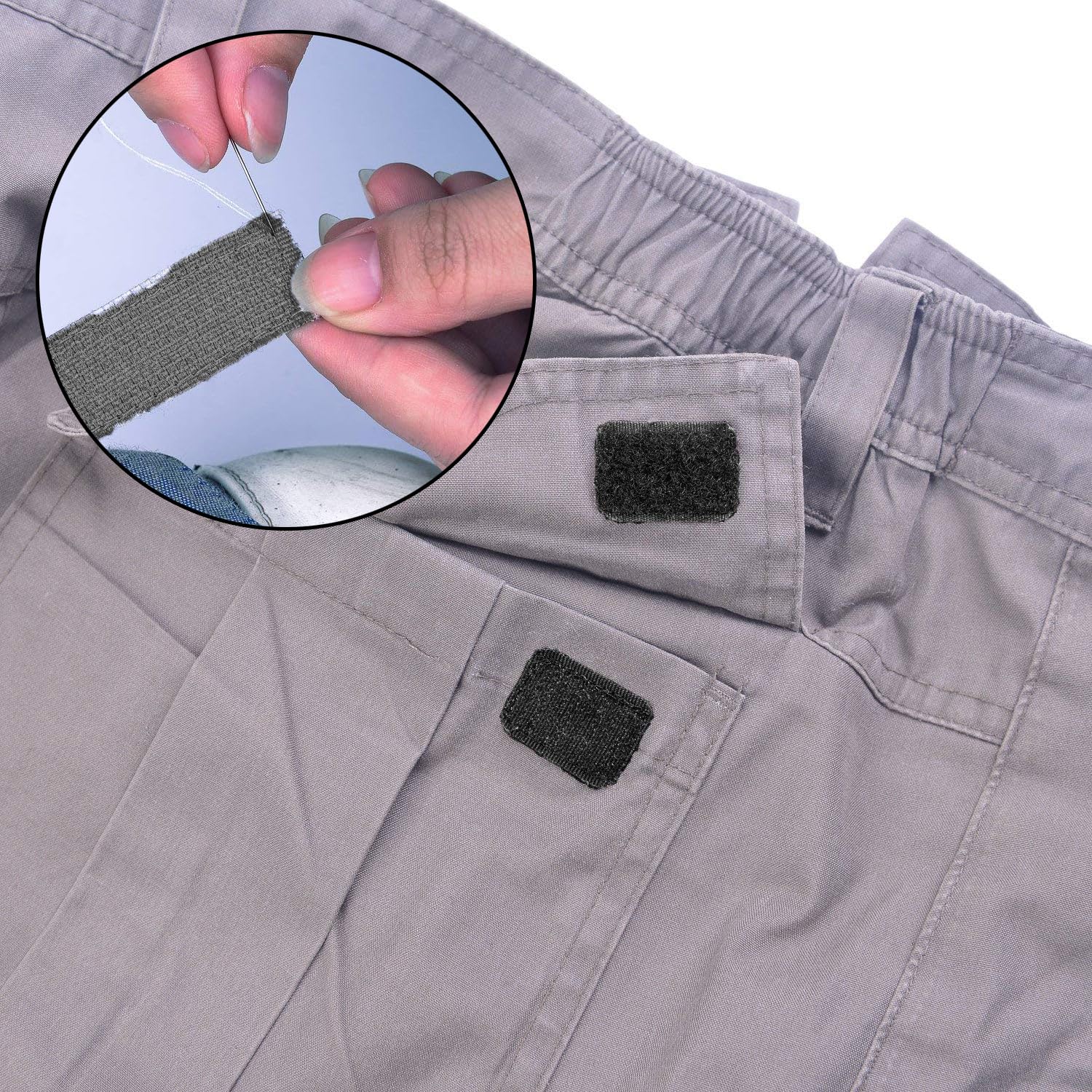 TEUVO Coudre Belcro para Tejidos y Ropa, No Adhesivo Hook y Loop Cinta de Tela para Proyectos de Bricolaje y Costura 5cm de Ancho y 6M de Largo