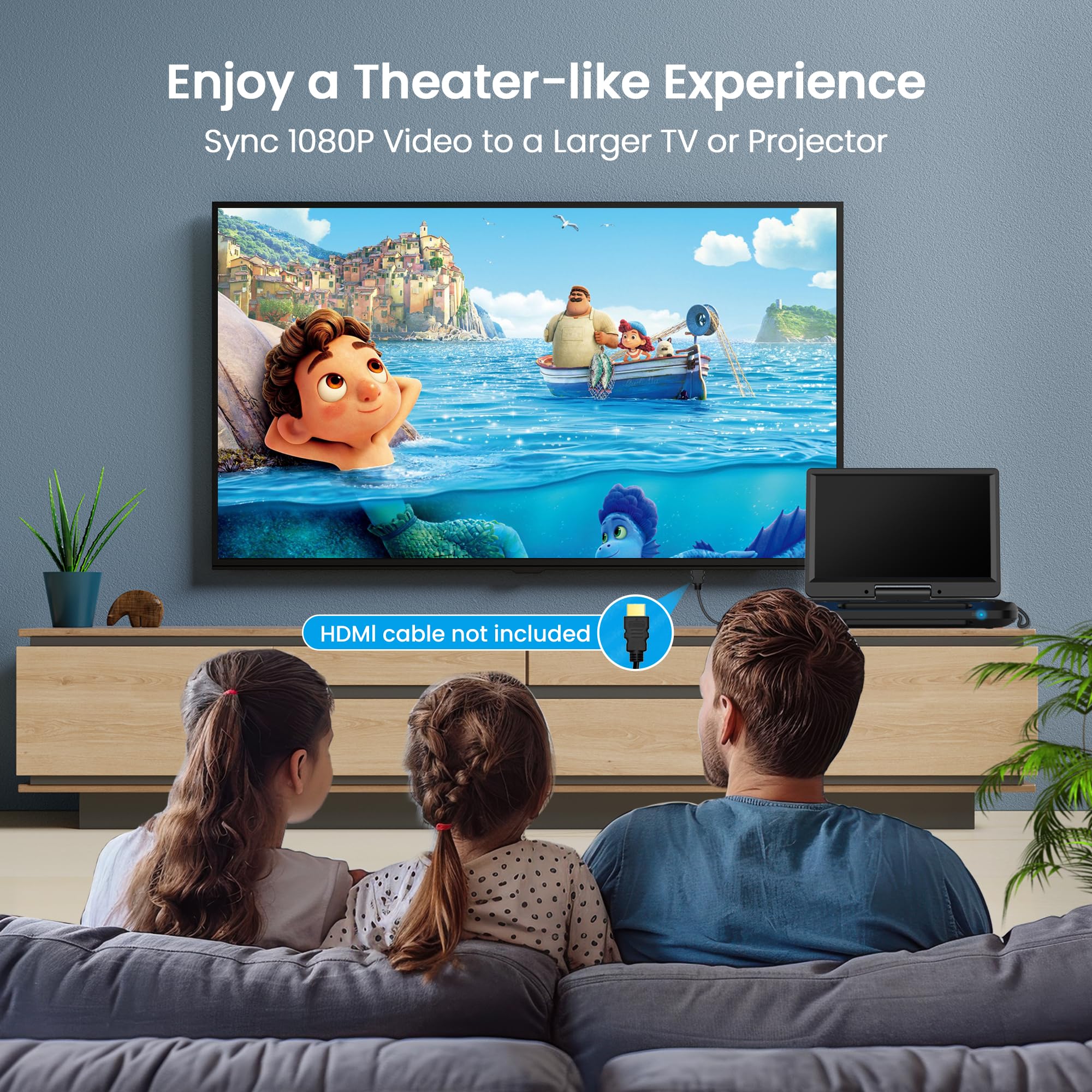 Amazon.com: FANGOR 13.3” Portable Blu-ray Player, 12” Full HD