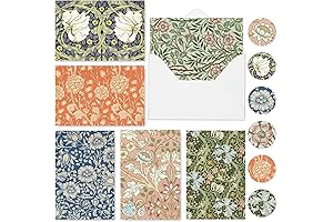 William Morris Greeting Cards with Envelopes Stickers
