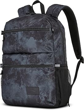 High Sierra Everclass Backpack - Travel or Work Laptop Bookbag with 360 Reflectivity, Dual Water Bottle Pockets & Fits Laptops Up To 15.6, One Size, Charcoal Waves