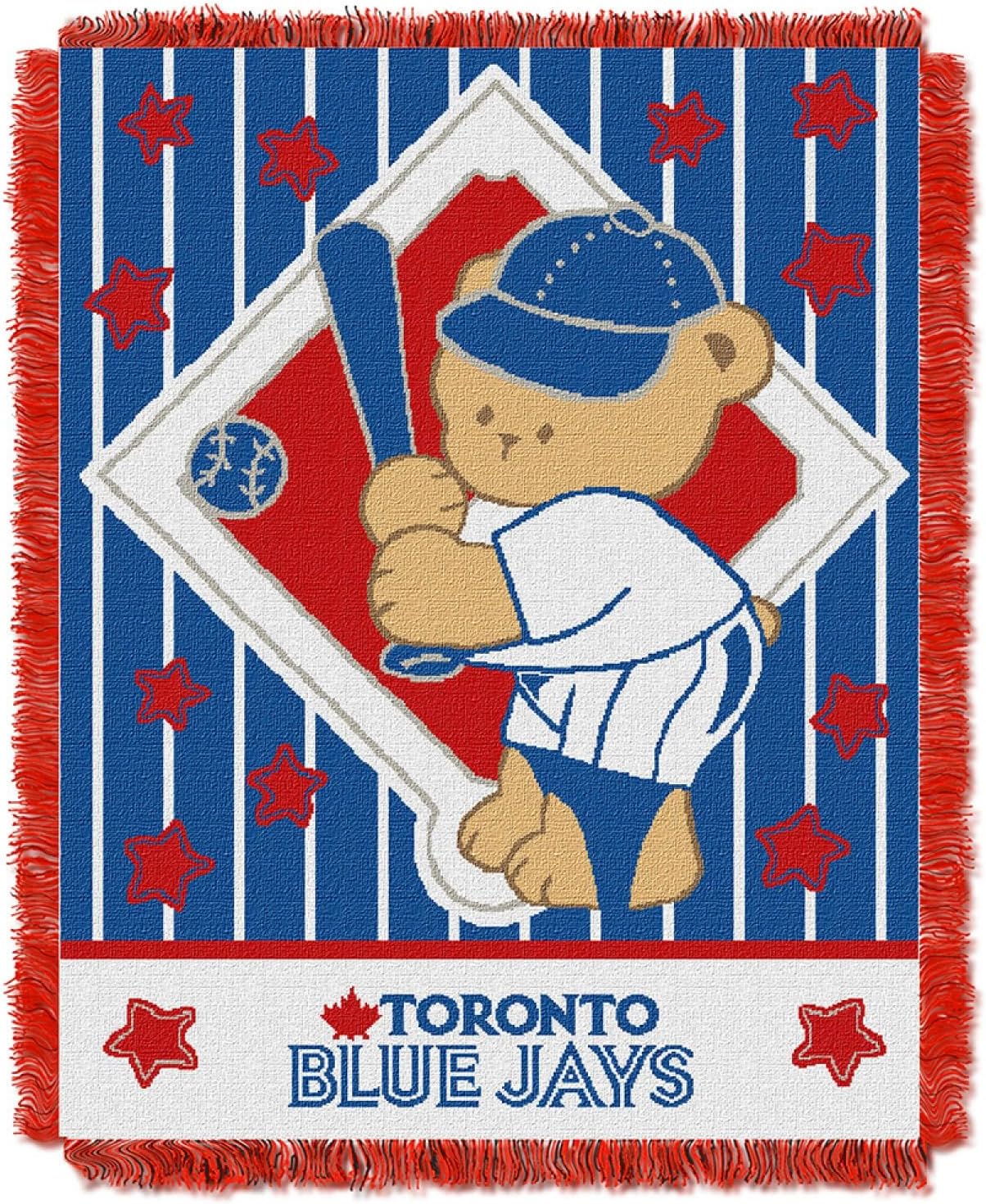 MLB Toronto Blue Jays Original Woven Jacquard Baby Throw