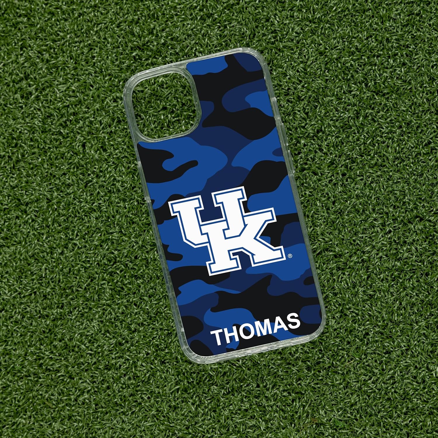 Affinity Bands Kentucky Wildcats HD Custom Name Phone Case Compatible with MagSafe Apple iPhone 16 Pro (Camo)