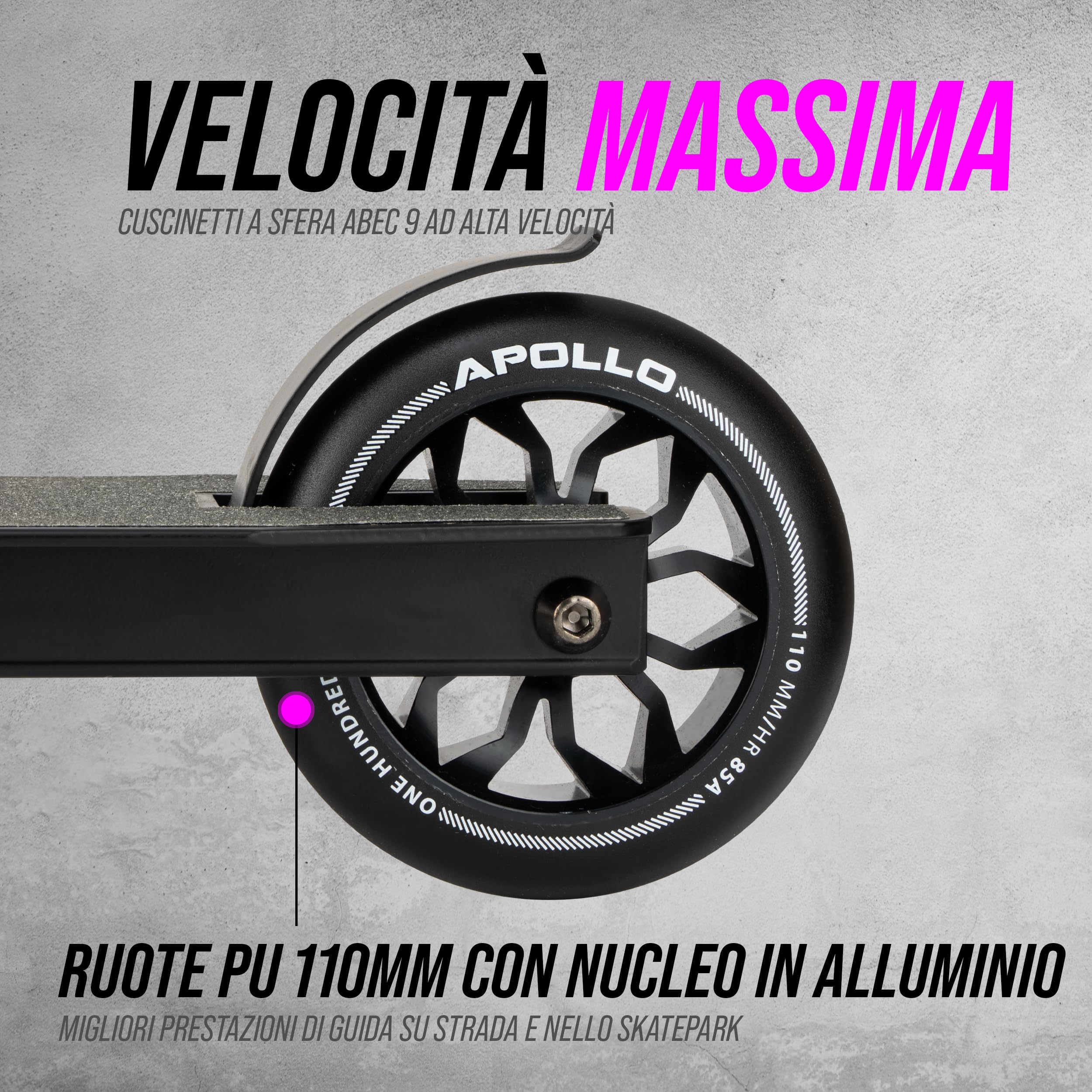 Apollo Stunt Scooter Hawk - Freestyle Kick Scooter per bambini e adulti, Monopattino per bambini, Monopattino per trick per ragazzi e ragazze dai 6 anni