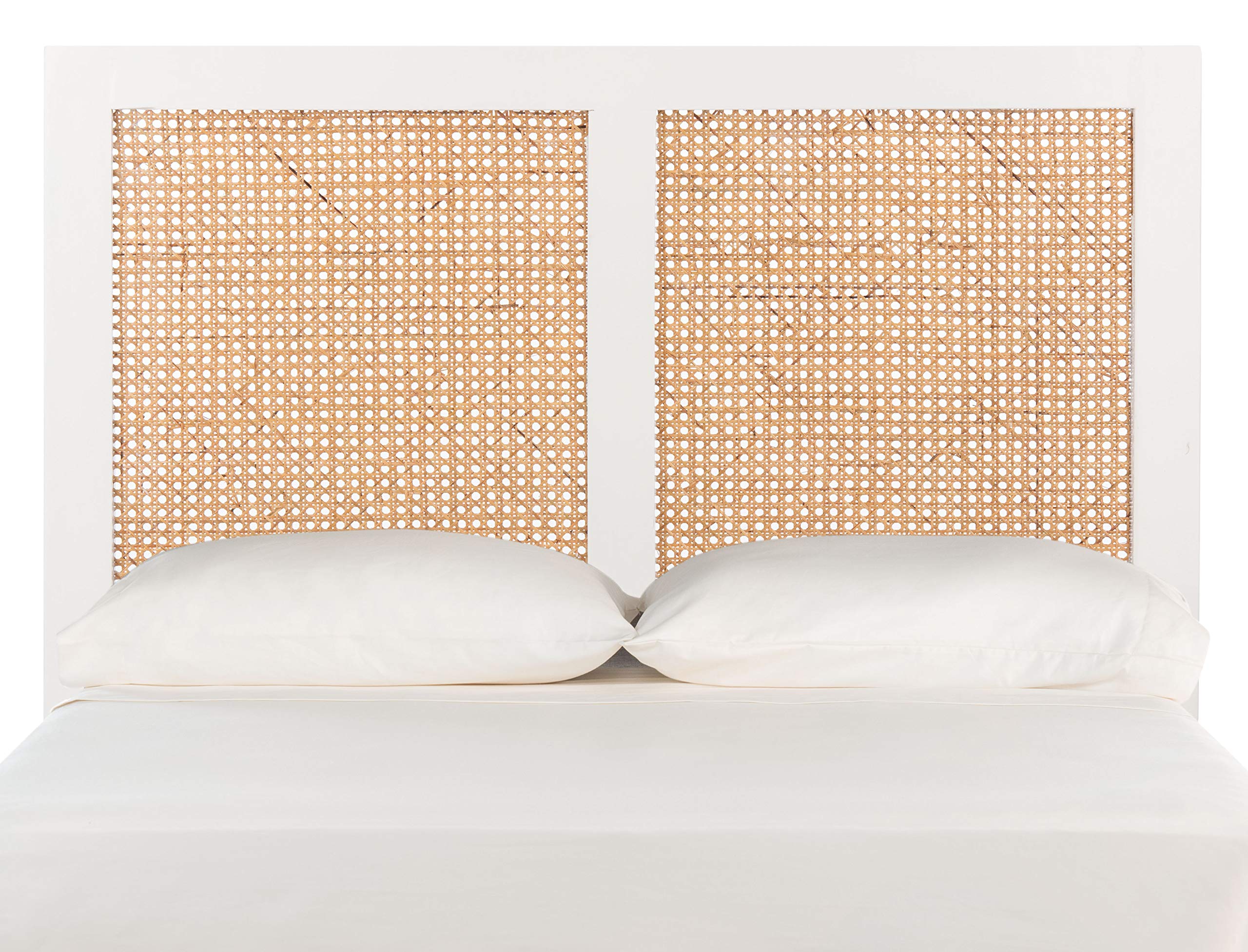 Safavieh Home Collection Vienna White Wash Cane Twin Headboard Platform, Single (HBD8004C-T)
