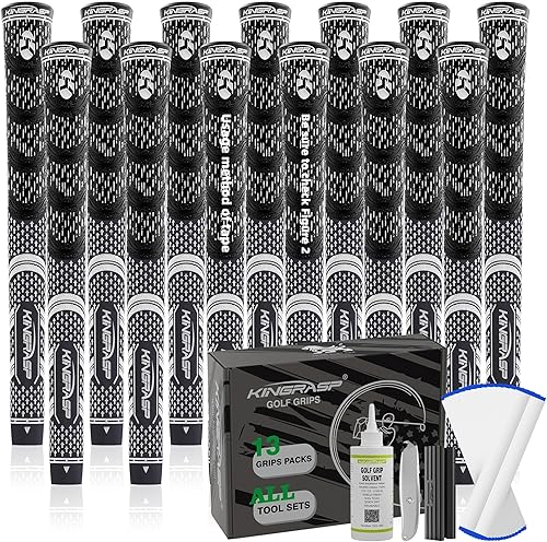 Empuñaduras de golf híbridas prémium (paquete de 13)  Empuñaduras de goma de alta tracción con retroalimentación mejorada  Incluye 13 empuñaduras +