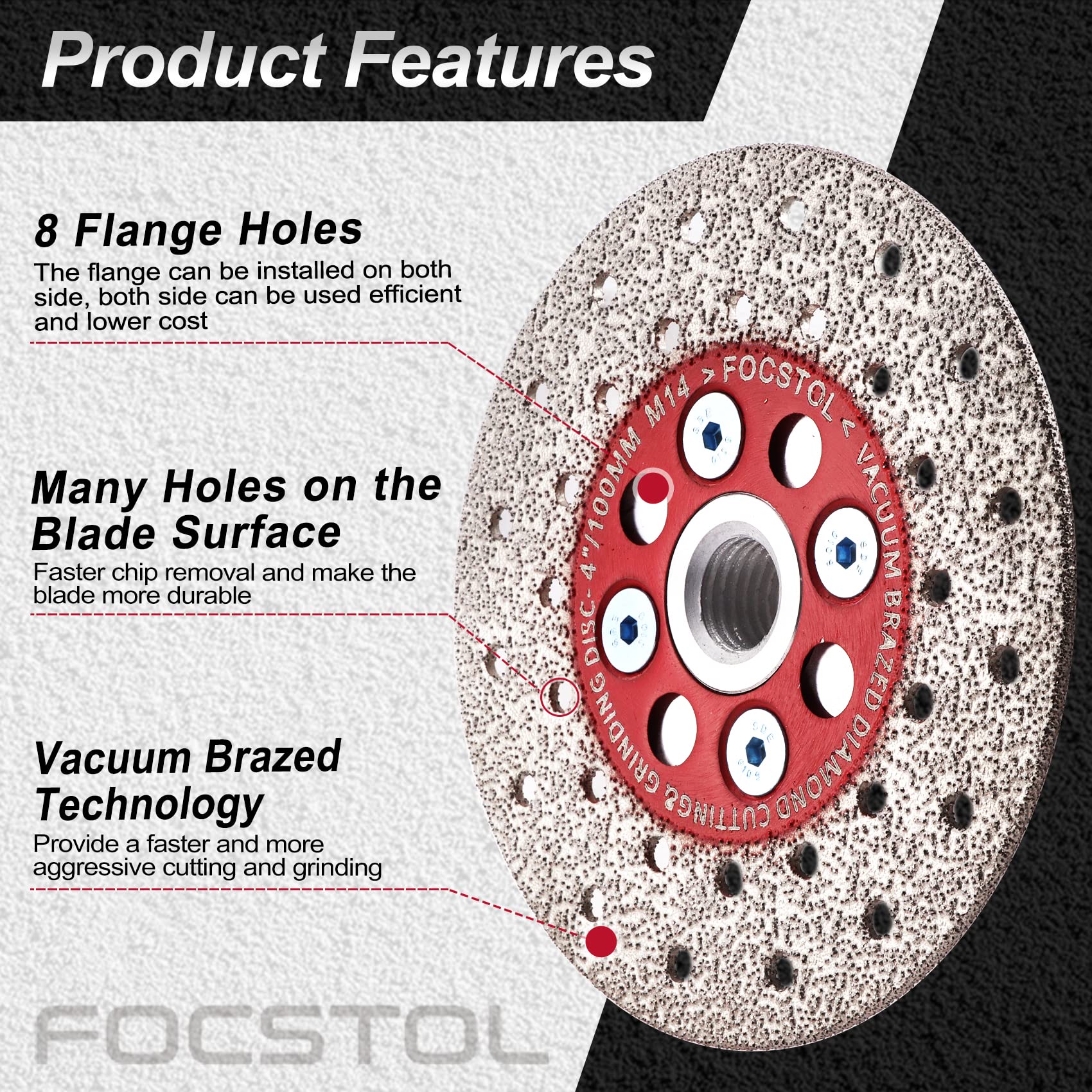 FOCSTOL Diamond Cutting Grinding Disc 100mm - Image 3