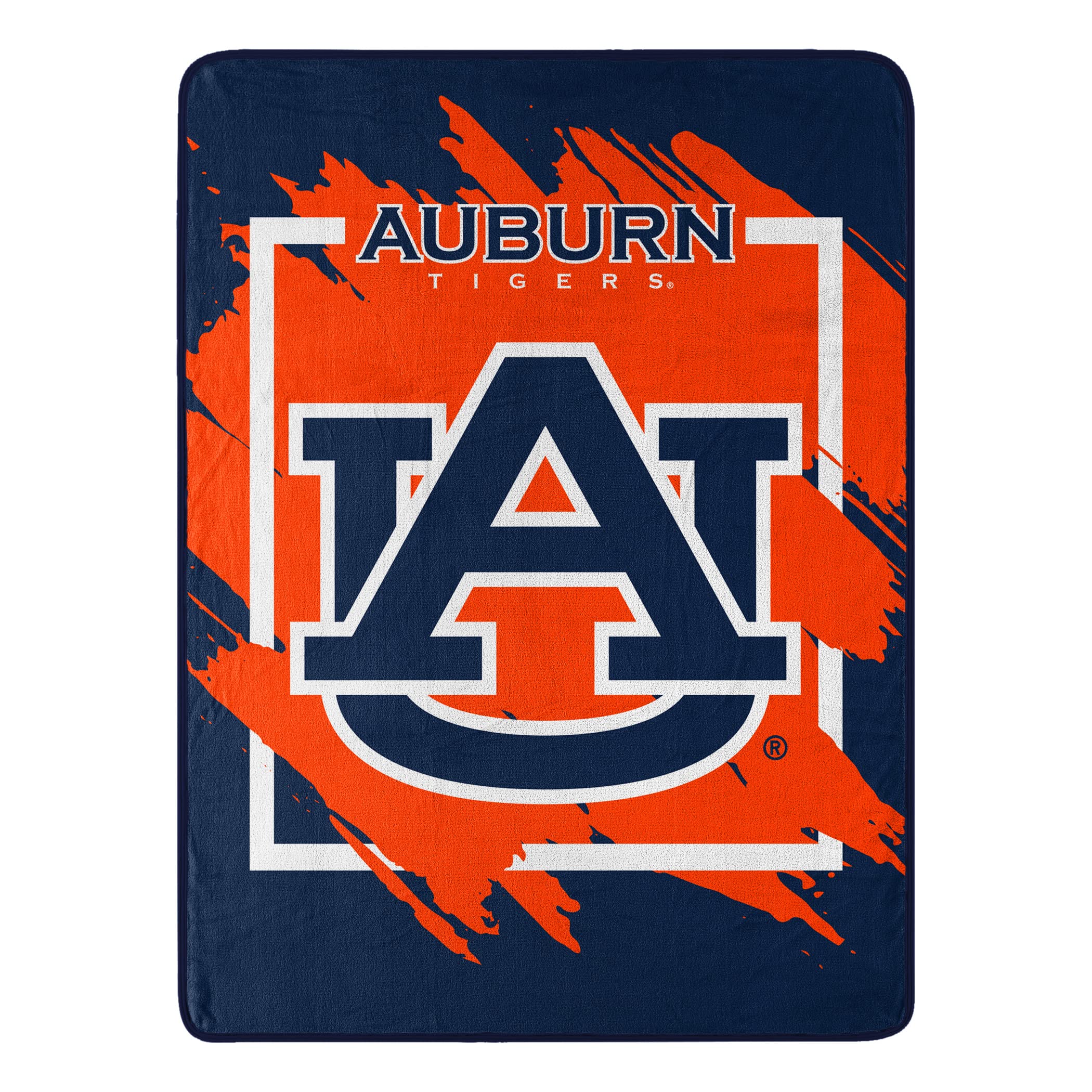 Northwest The Company Auburn Tigers Blanket 46x60 Micro Raschel Dimensional Design Rolled