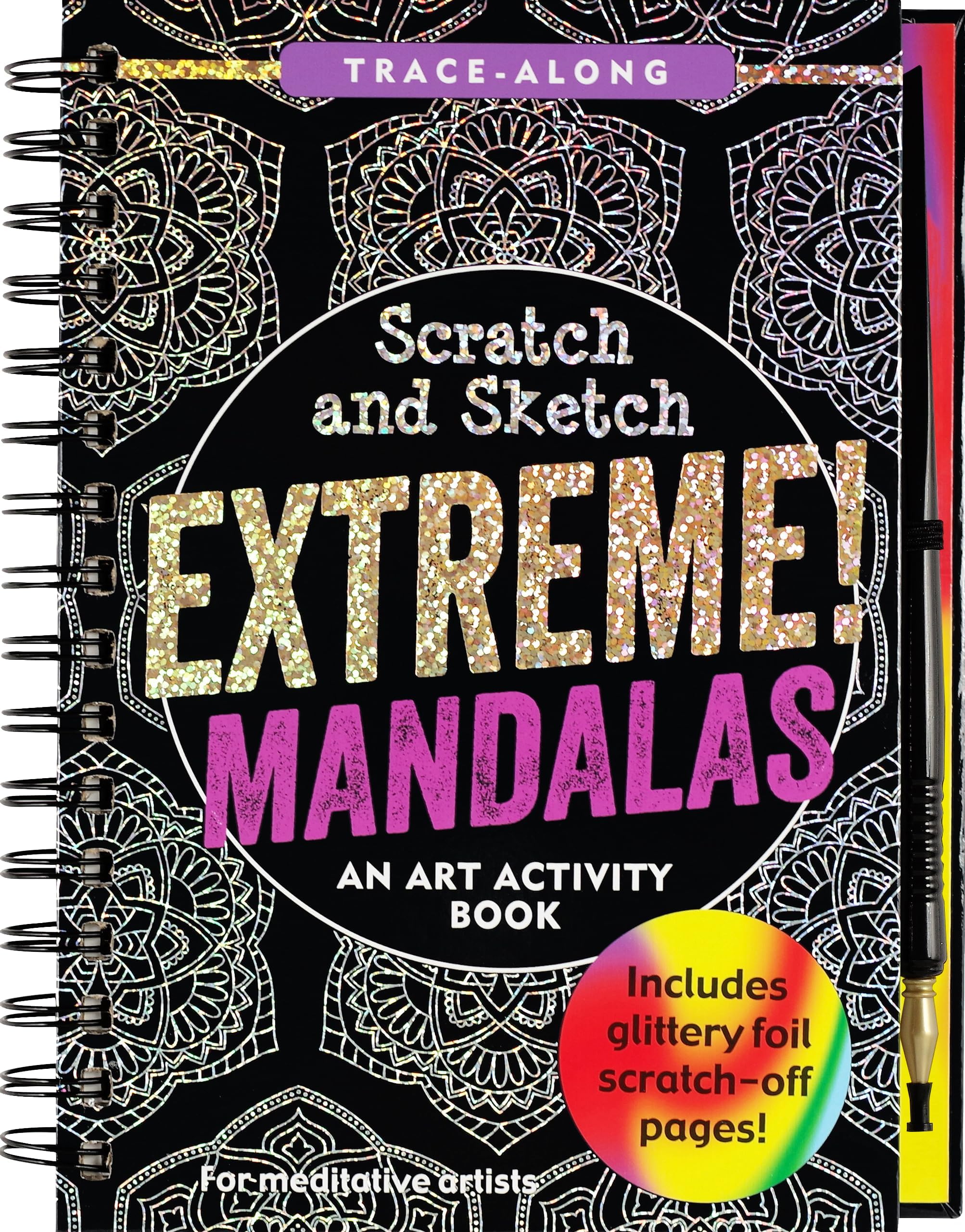 Peter Pauper Press Scratch & Sketch Extreme Mandalas (Trace Along)