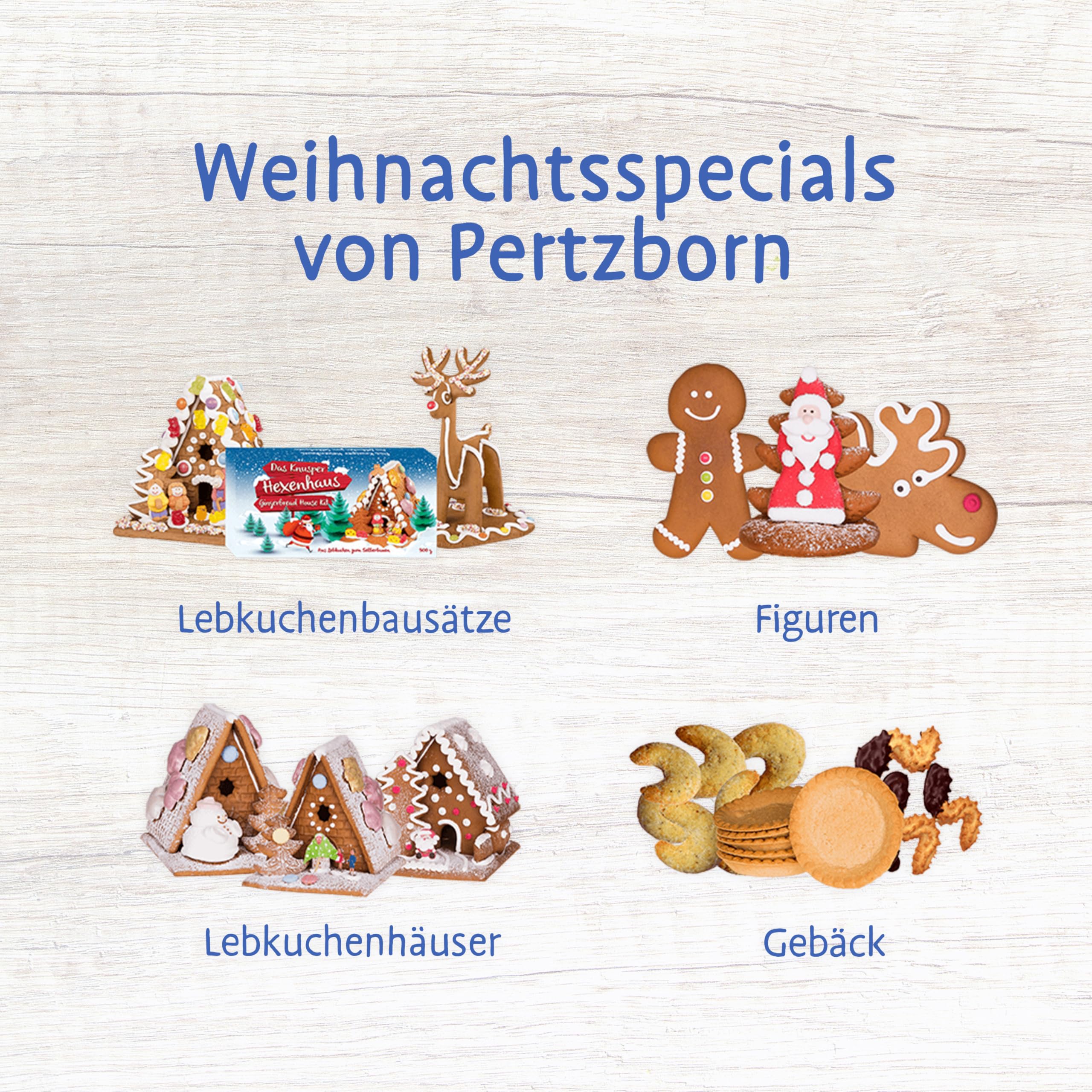 Pertzborn Lebkuchenmann zum Selberdekorieren – 2x 120g essbarer Weihnachtsdeko Spaß mit Nonpareilles – Lebkuchen perfekt als Weihnachten Deko oder Weihnachtsbaumschmuck – Aus Roggen- & Weizenmehl