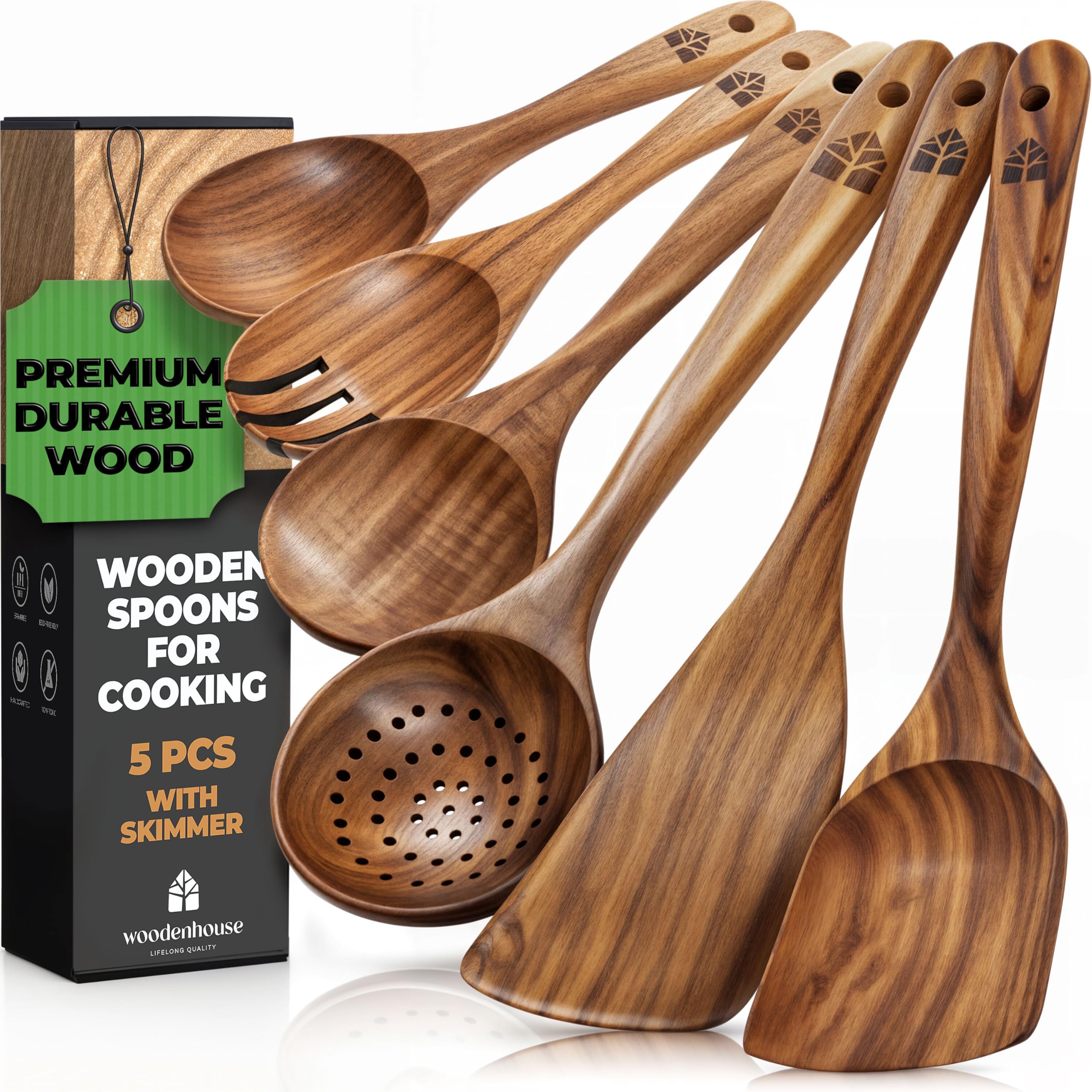 Amazon | キッチングッズ,キッチンツールセット 木製キッチンセット 6