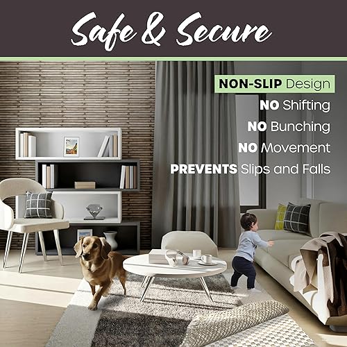 Miniatura 5 de Nevlers Almohadilla antideslizante de 10 x 14 para alfombra  Almohadillas de alfombra de PVC  Almohadillas antideslizantes de 14 pulgadas para