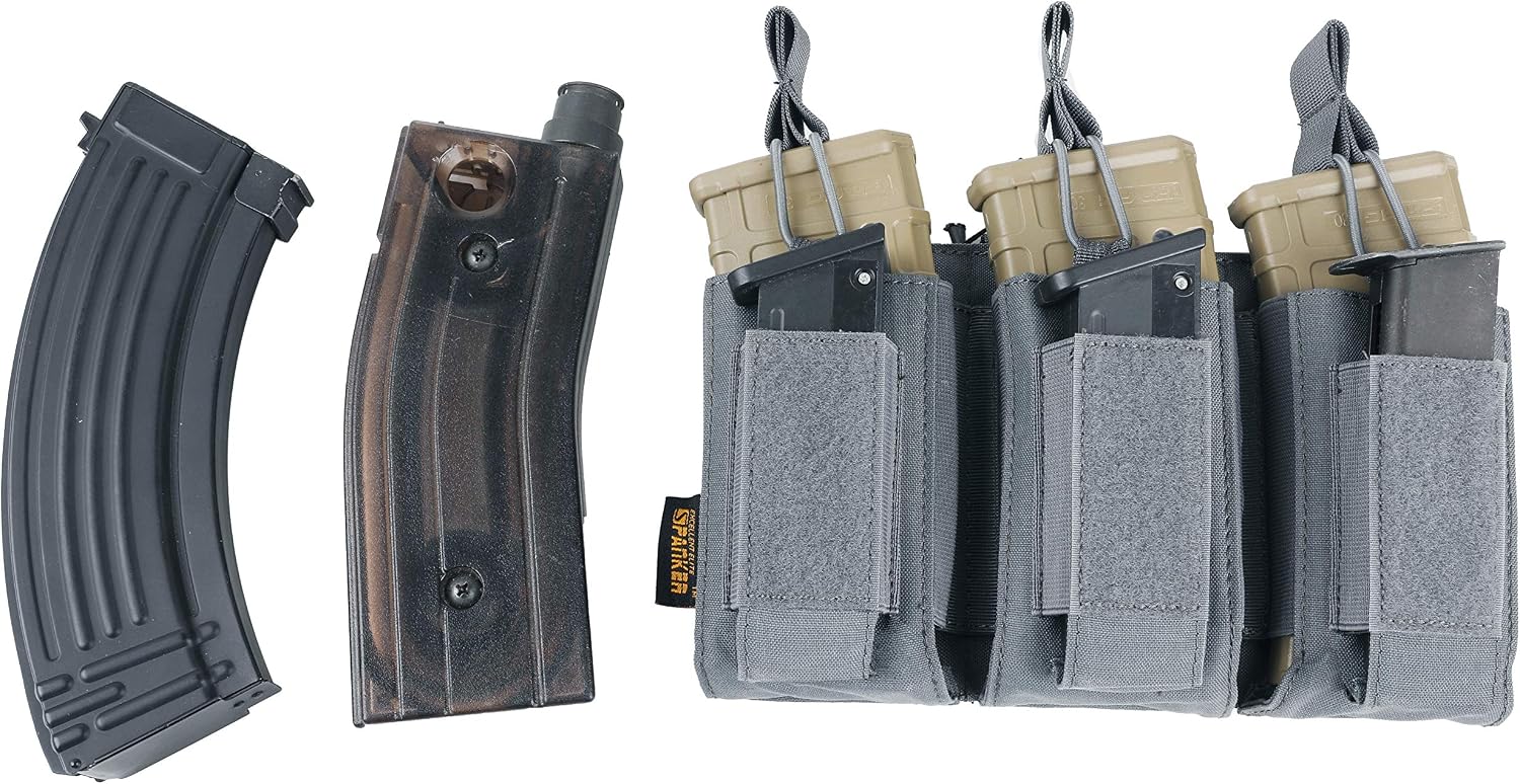 EXCELLENT ELITE SPANKER Open-Top Single/Double/Triple Molle Mag Pouch for M4 M14 M16 AK AR Elastic Rifle Magazines for Pistol Mag Pouch