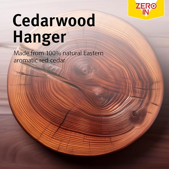 Zero In Cedarwood Moth Repellent Kit - 30 Pieces Cedar Wood Moth Repellent for Wardrobes, Anti Moth Repellent Cedar Hangers, Cedar Wood Discs, Aromatic Cedar Wood Balls, for Clothes Protection