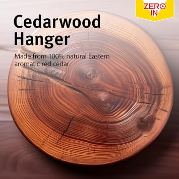 Zero In Cedarwood Moth Repellent Kit - 30 Pieces Cedar Wood Moth Repellent for Wardrobes, Anti Moth Repellent Cedar Hangers, Cedar Wood Discs, Aromatic Cedar Wood Balls, for Clothes Protection