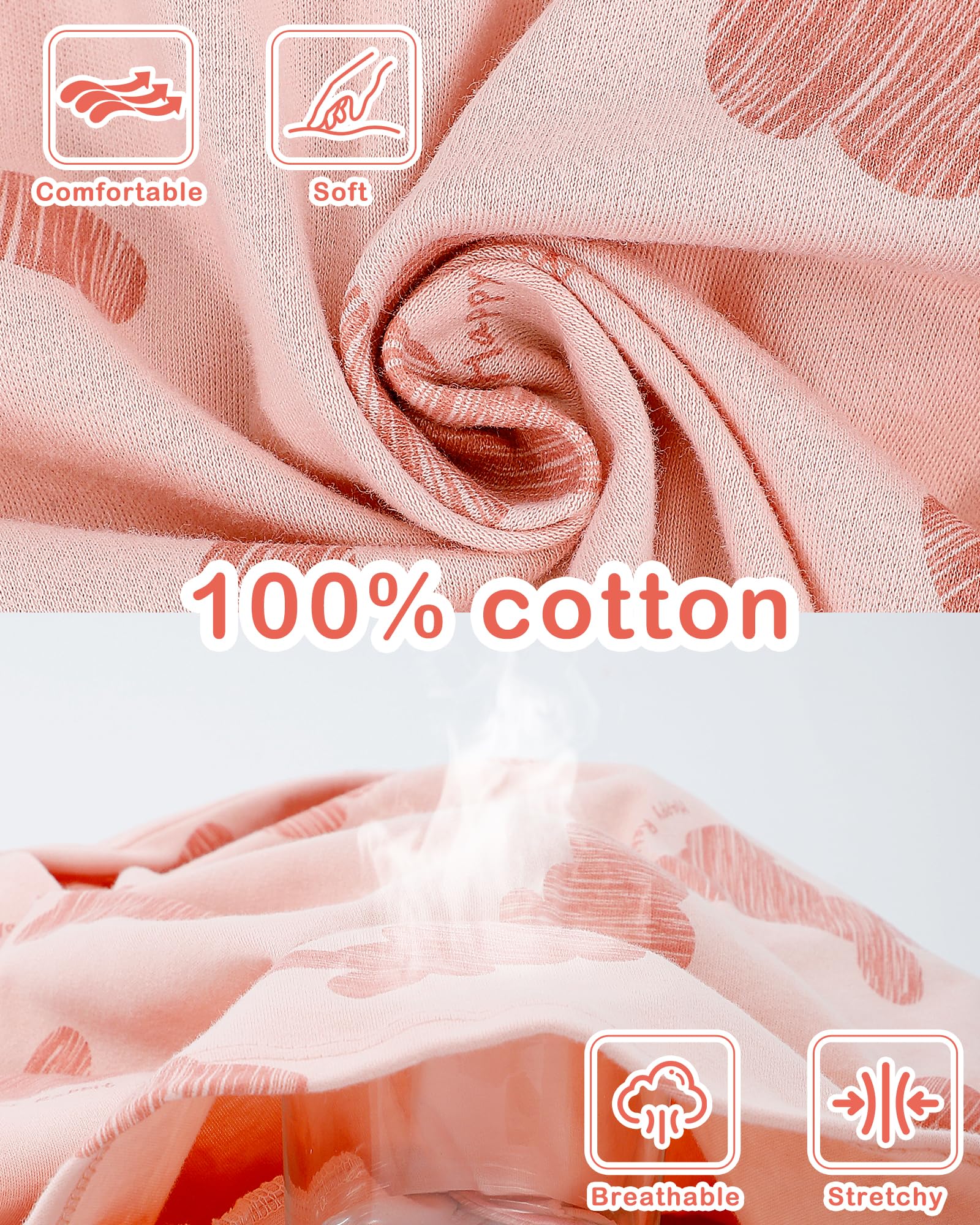 KAKU NANU Pyjama Enfant Coton 2-11 Ans Fille Garcon– Lot de 2 Pyjamas Longs Manches Doux et Respirant pour Enfant – Vêtement de Nuit Boutonné (Uni ou Imprimé)