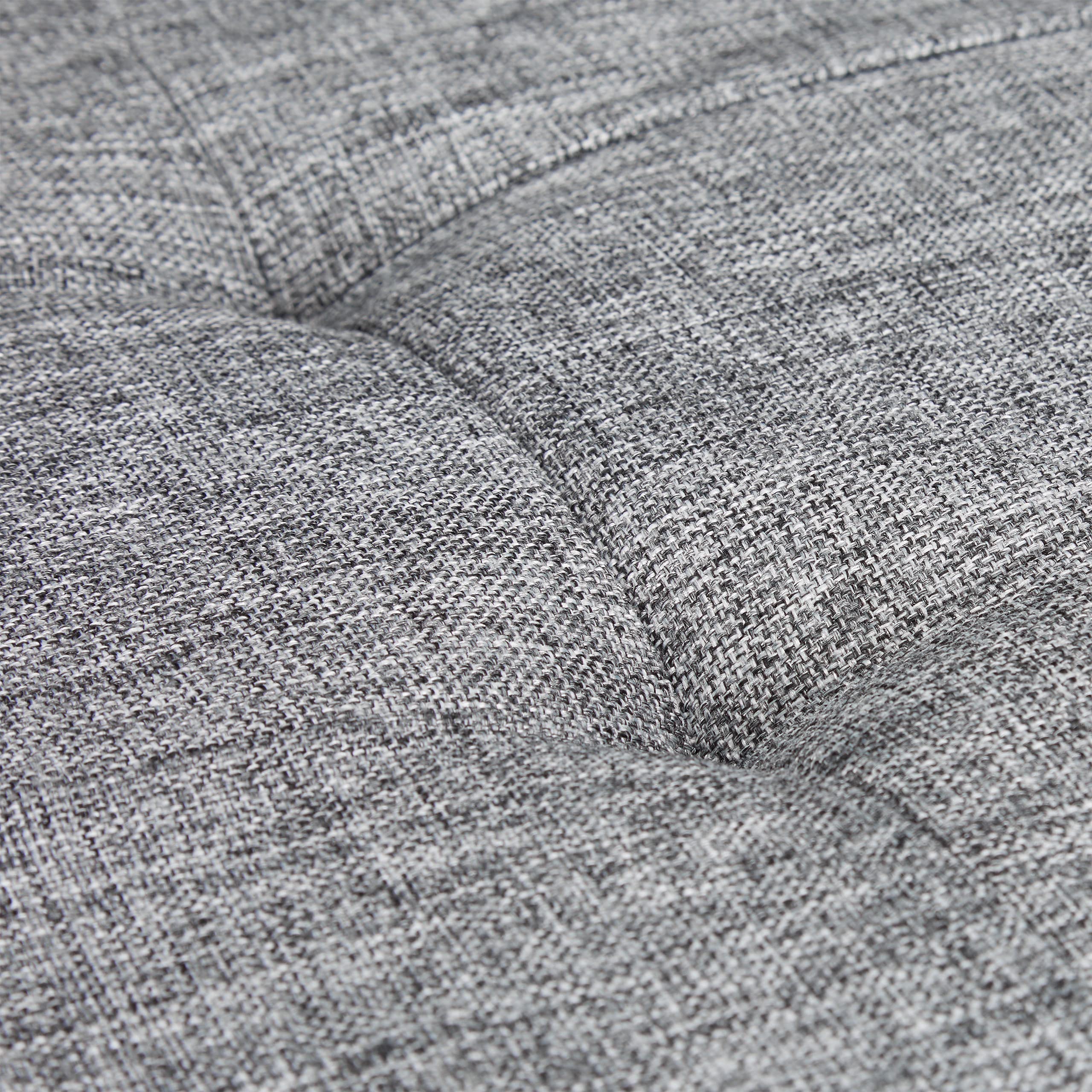 Relaxdays Pouf de rangement pliant coffre repose-pieds Hxlxp: 38 x 76 x 38 cm, gris