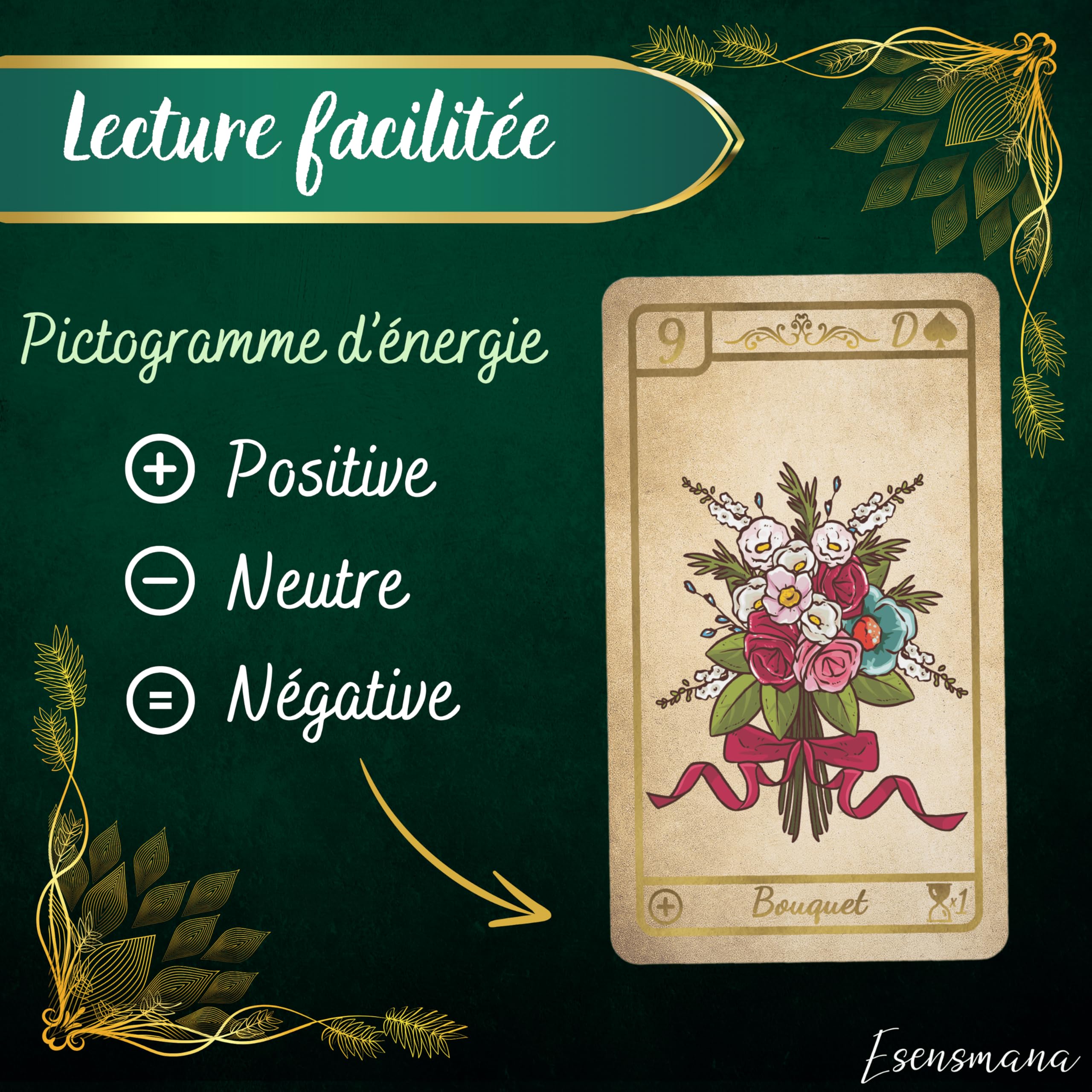 El Pequeño Lenormand de Johwan – Oráculo Adivinatorio 36 Cartas – Oracle Intuitivo y Espiritual – Predicciones y Guidanza – Edición de Calidad