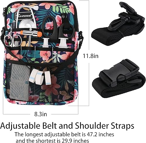 Vista 25 de Riñonera para enfermera con soporte para cinta, organizador de bolsillo para enfermeras para profesionales médicos, bolsa de cintura de enfermera