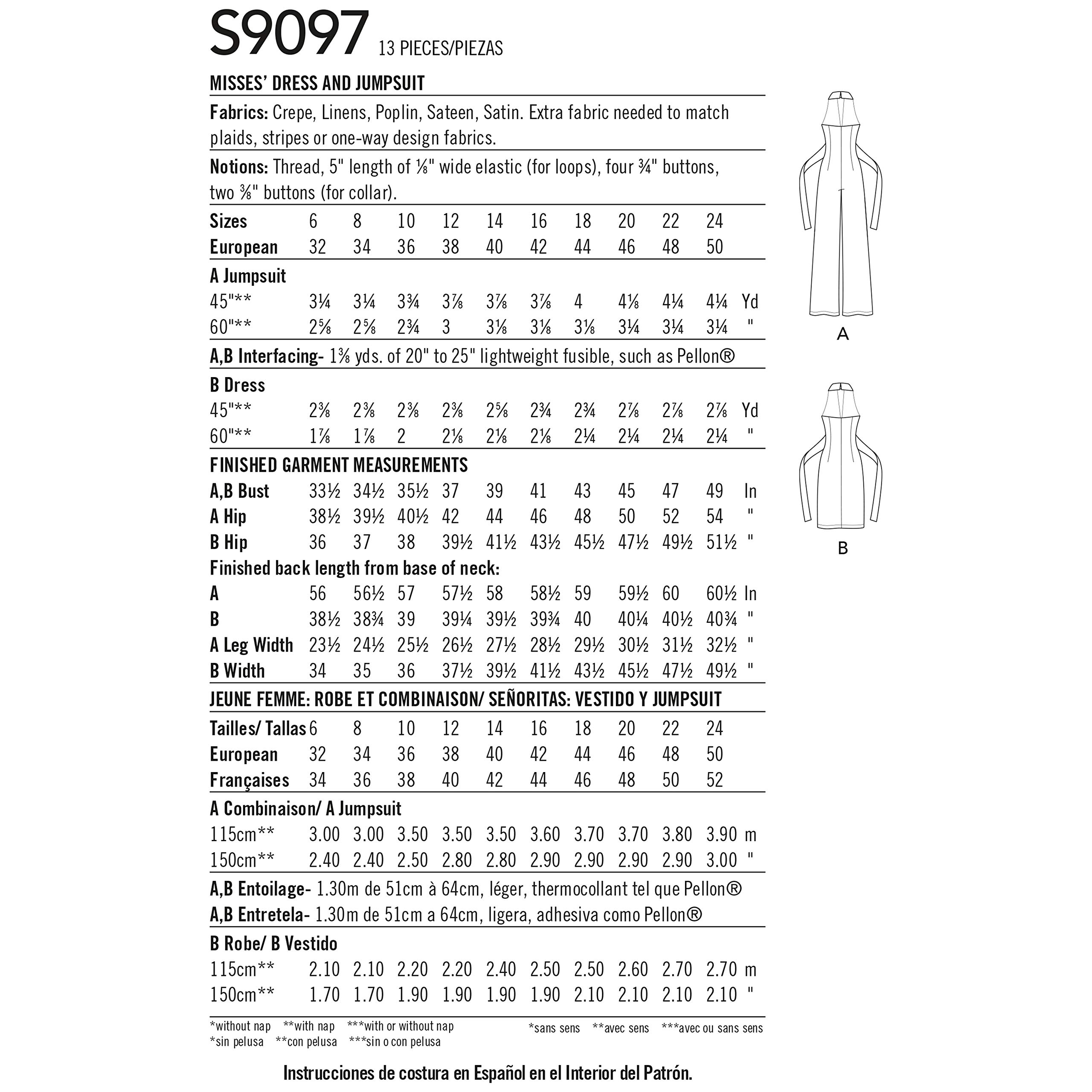 Simplicity R10593 Simplicity Dresses Ensemble De Patron De Couture, Papier, Blanc