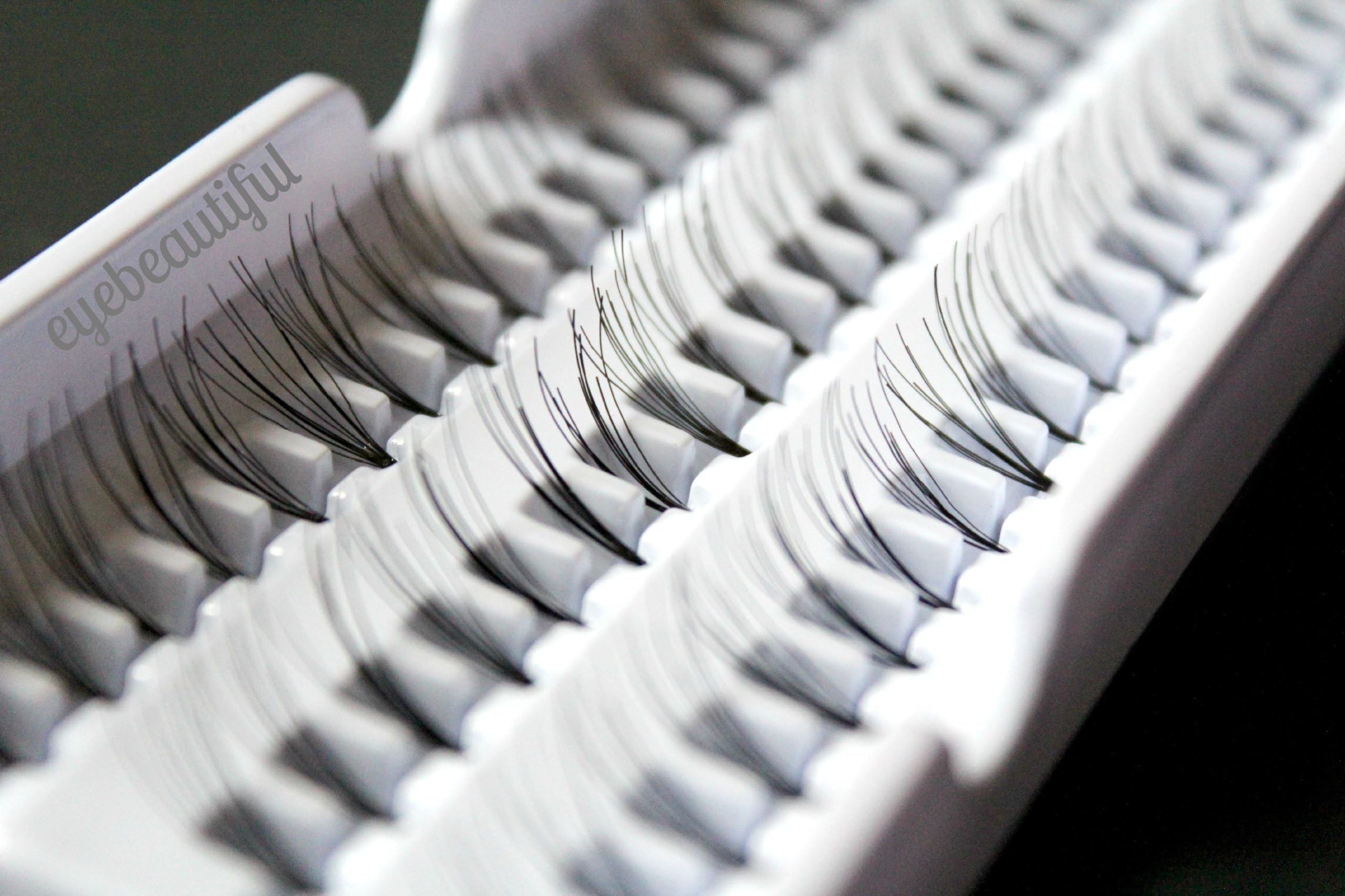 Knot Free NATURAL Flare Cluster Lashes for Eyelash Extension by iBeautiful (9 mm)
