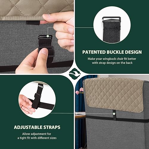 Vista 259 de Chun YI. - Funda reversible para sofá, funda para sillón, fácil de instalar, lavable, cubiertas para sala de estar. Negro