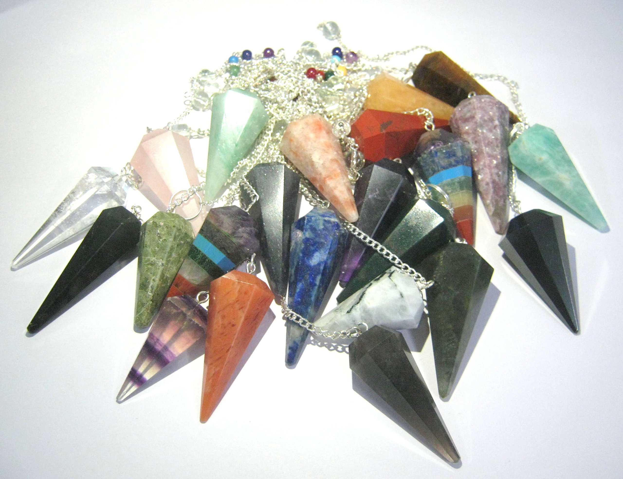 verschiedene hundert Kegel Dowser Pendel Kristall Heilung handgemachte Reiki Feng Shui Konzentration Geschenk metaphysischen Edelstein