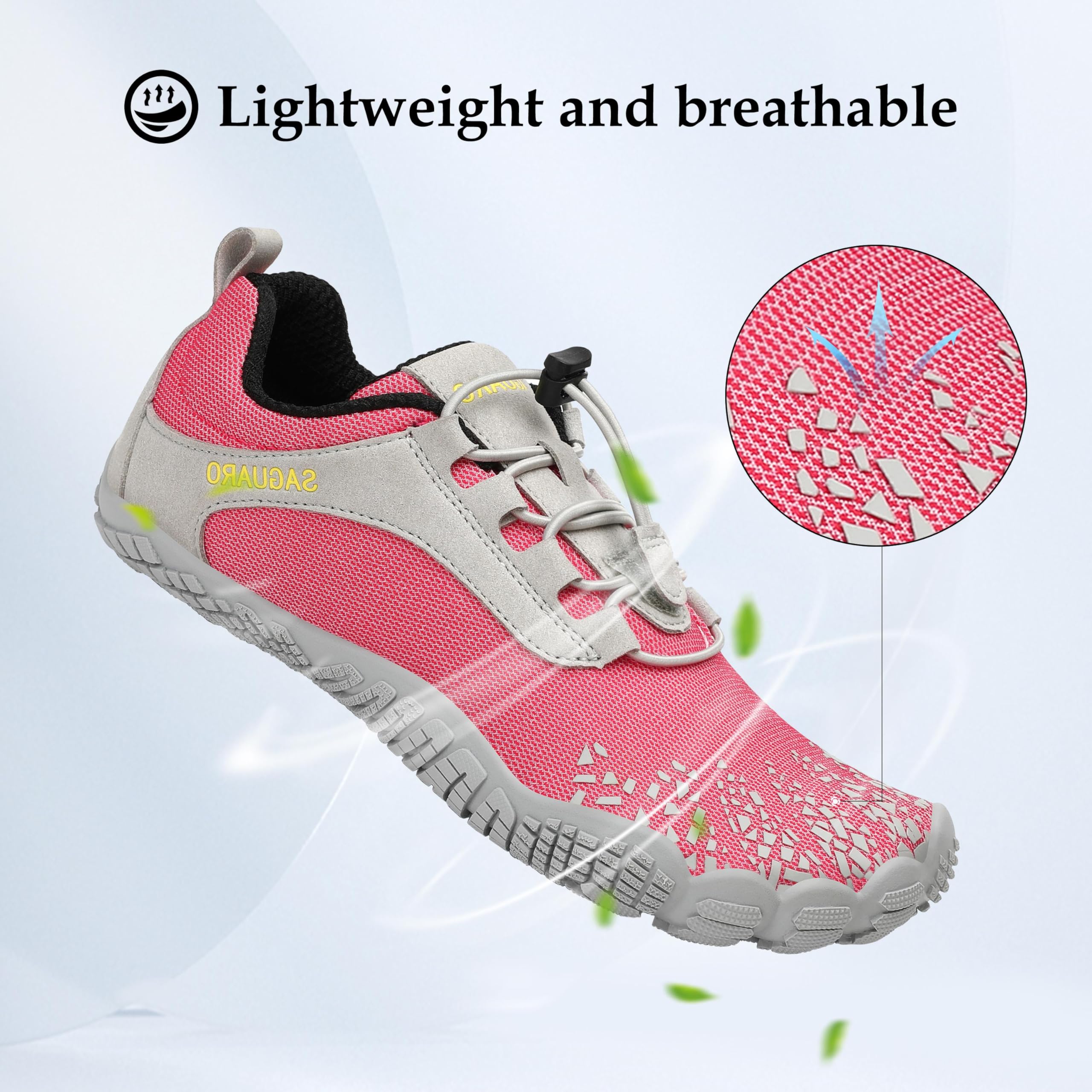 SAGUARO Scarpe Barefoot Minimaliste Uomo Scarpe da Trail Trekking Scarpette da Scoglio