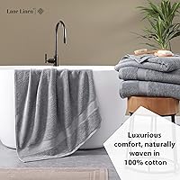 Vista 4 de LANE LINEN 100% Long Staple Cotton Bath Sheets Set of 2 (35"x66") - OEKO-TEX Certified, Soft, Fade Resistant & Highly Absorbent Extra Large Bath
