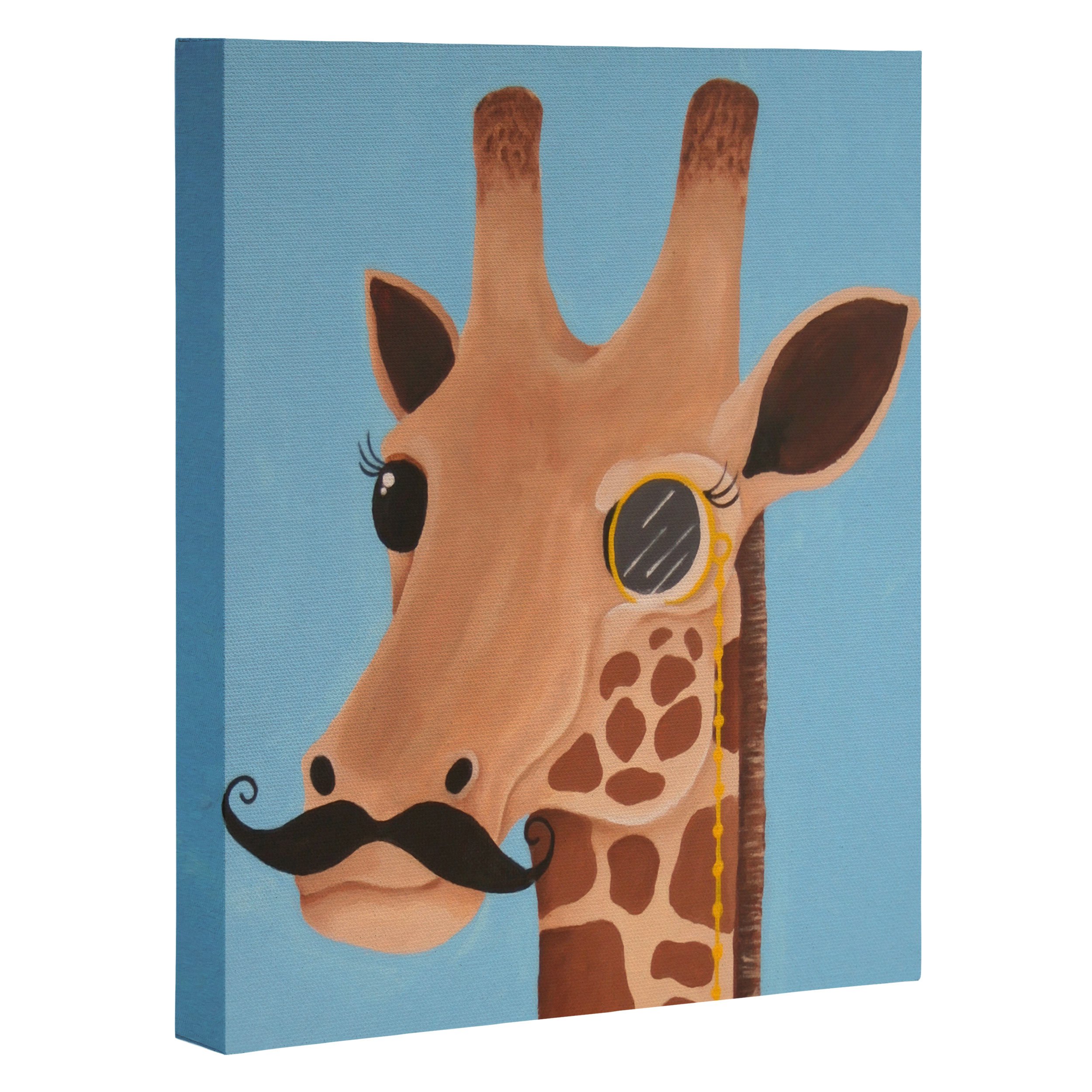 Deny Designs Mandy Hazell, Gentleman Giraffe, Art Canvas, Medium, 16" x 20"