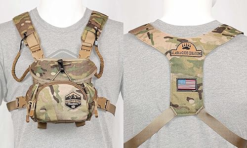 Miniatura 6 de Alaska Guide Creations Kodiak CUB  Arnés binocular para senderismo y caza  Bolsa de utilidad compacta (Mossy Oak Break-Up Country)