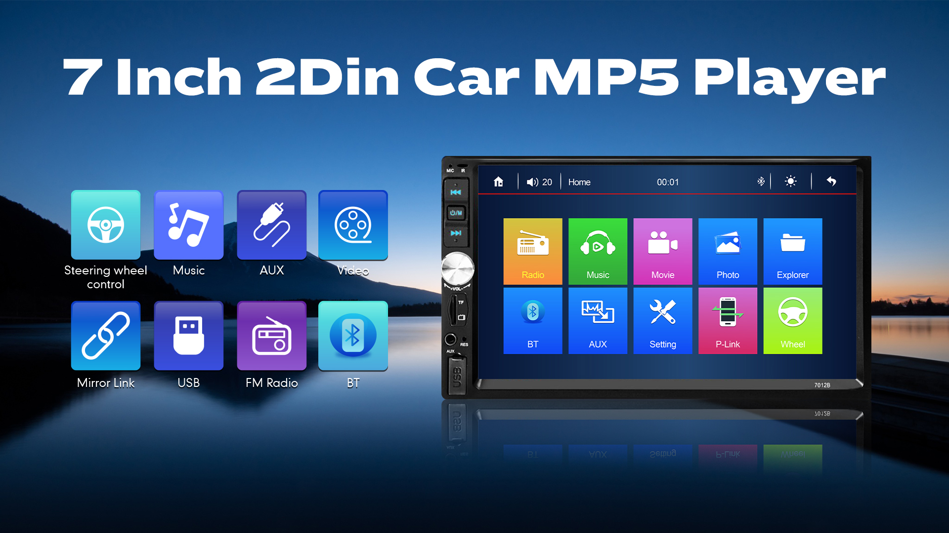 Amazon.com: Car Stereo Double Din Auto Radio 7 Inch MP5 Player HD 